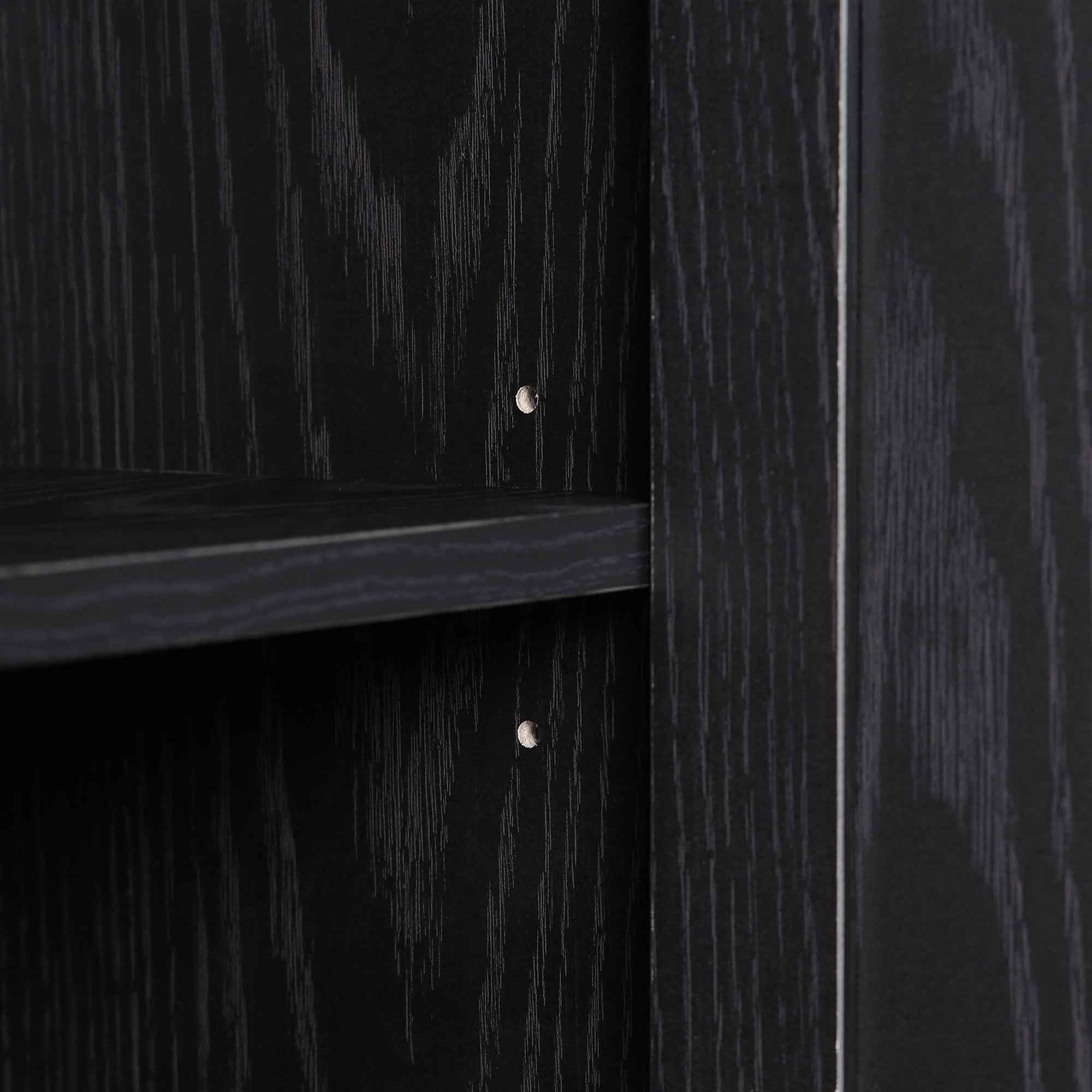 Frances Woven Rattan 1-Door Bathroom Cabinet, Black - Image 11