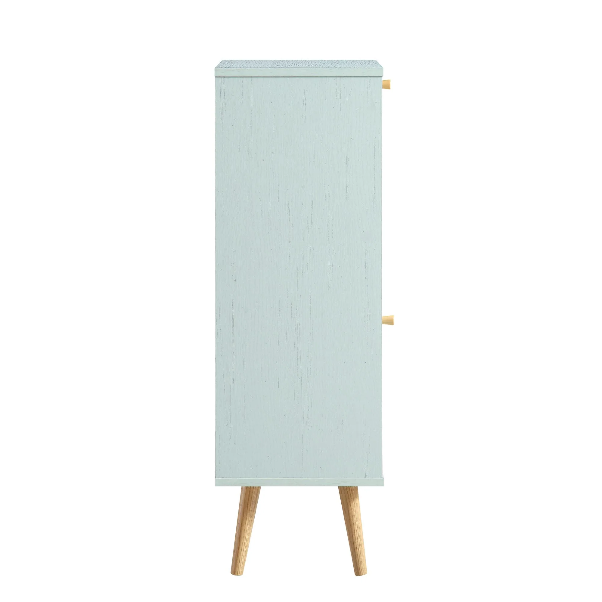 Frances Woven Rattan 1-Door Bathroom Cabinet, Mint - Image 7