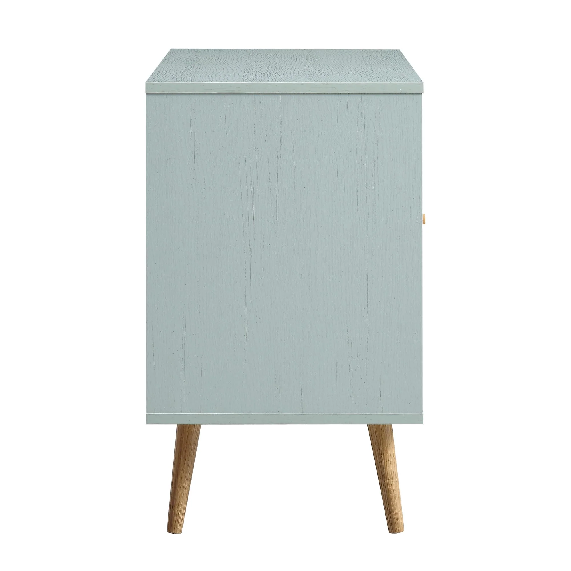 Frances Woven Rattan 1-Door Cabinet in Mint - Image 7