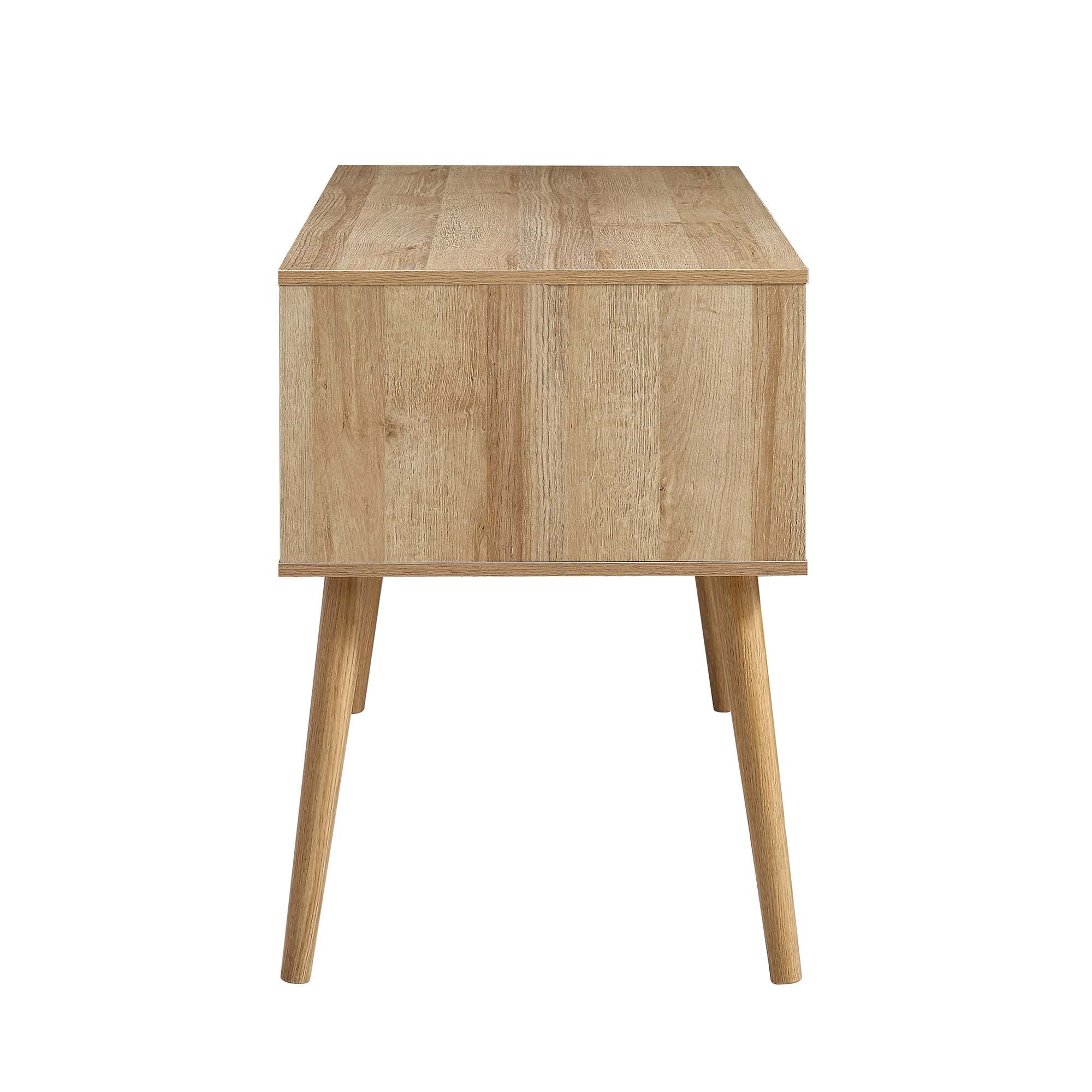 Frances Woven Rattan 2-Door Desk, Natural - Image 7