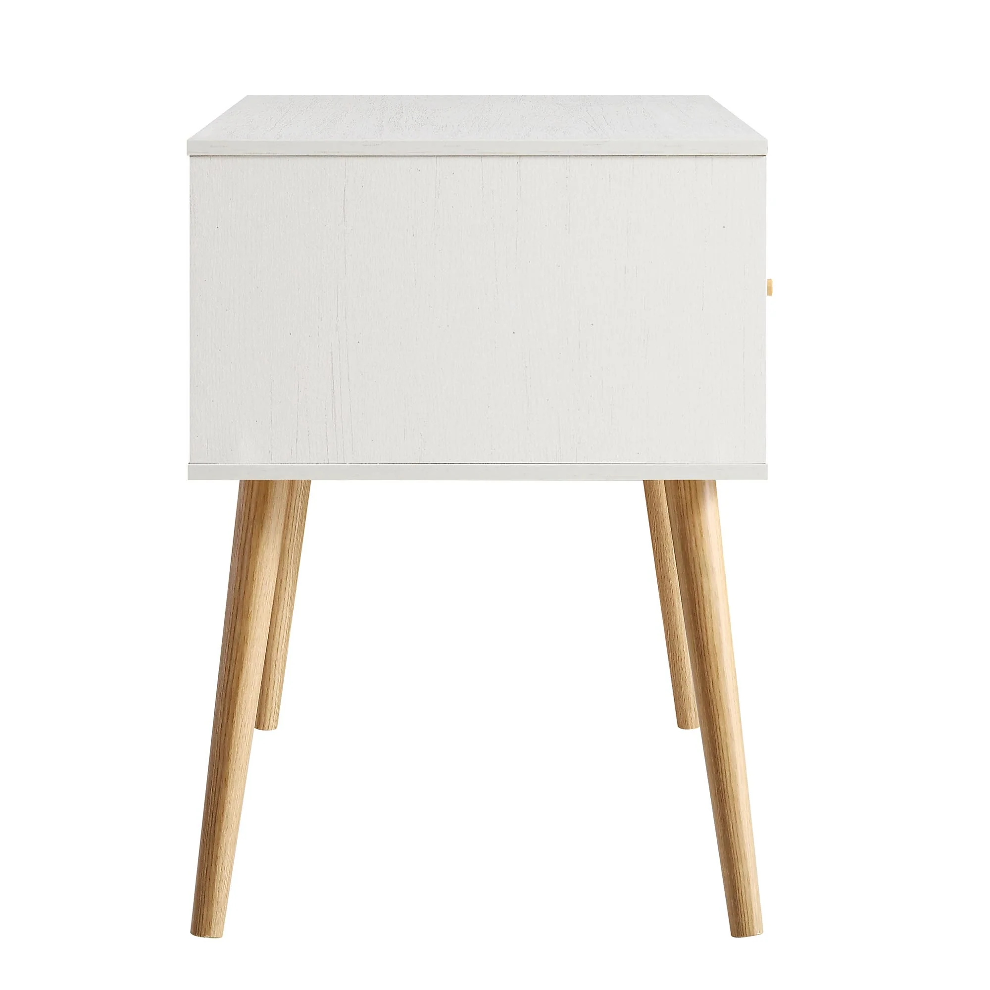 Frances Woven Rattan 2-Door Desk, White - Image 8