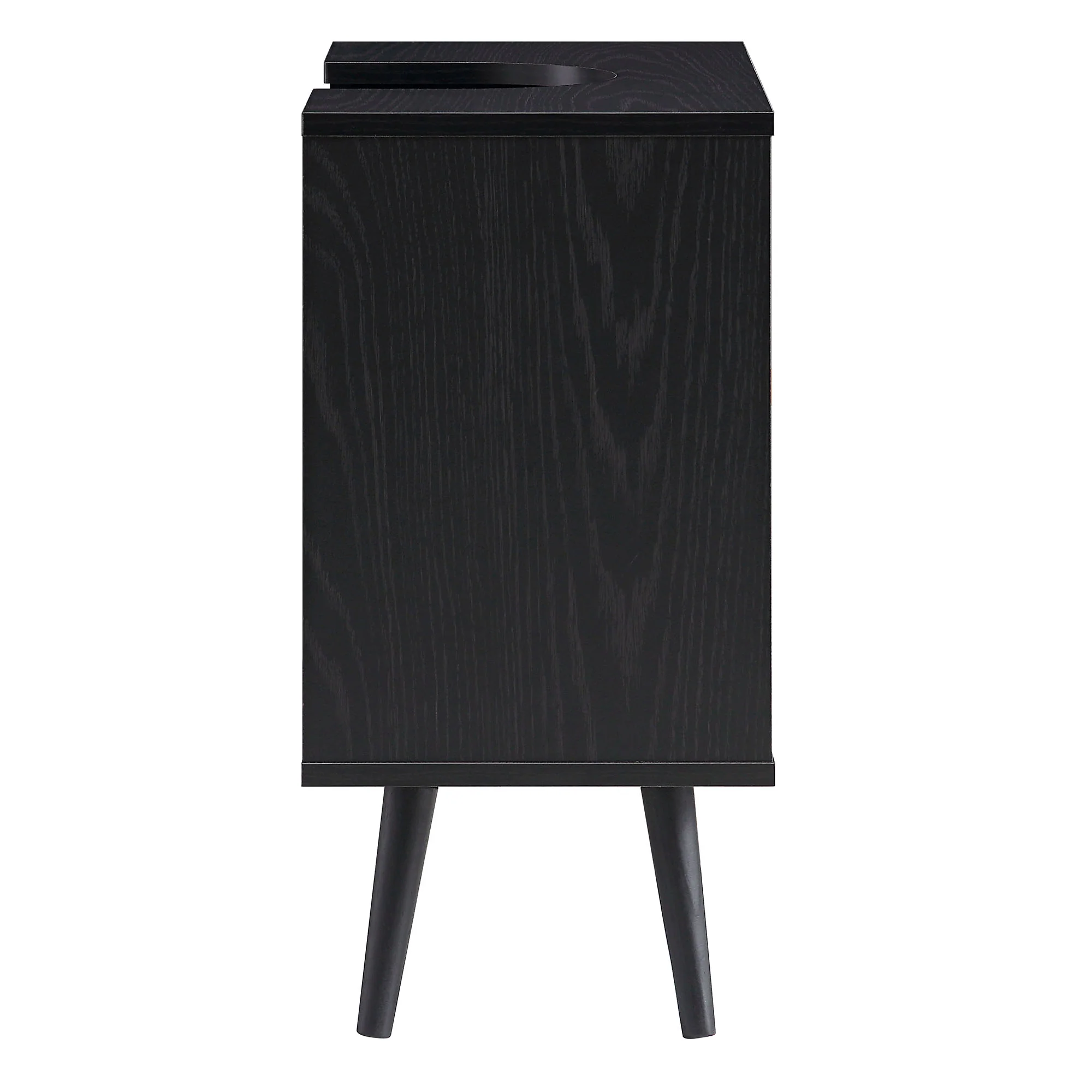 Frances Woven Rattan 2-Door Bathroom Undersink Unit, Black - Image 8