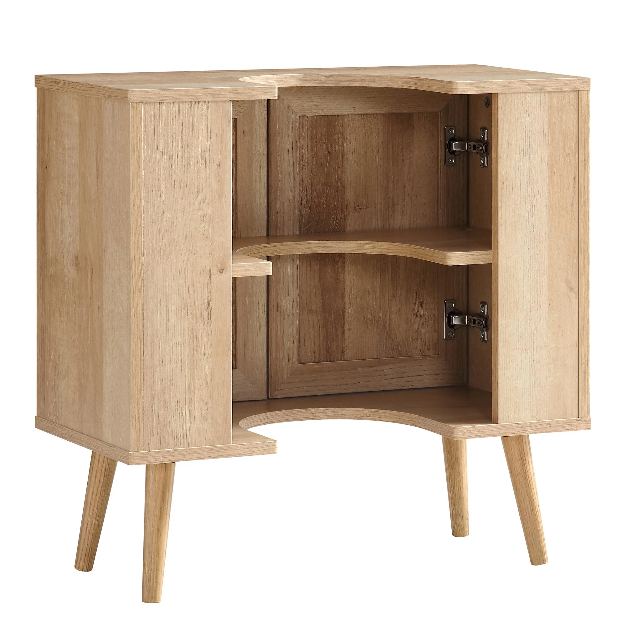 Frances Woven Rattan 2-Door Bathroom Undersink Unit, Natural - Image 8