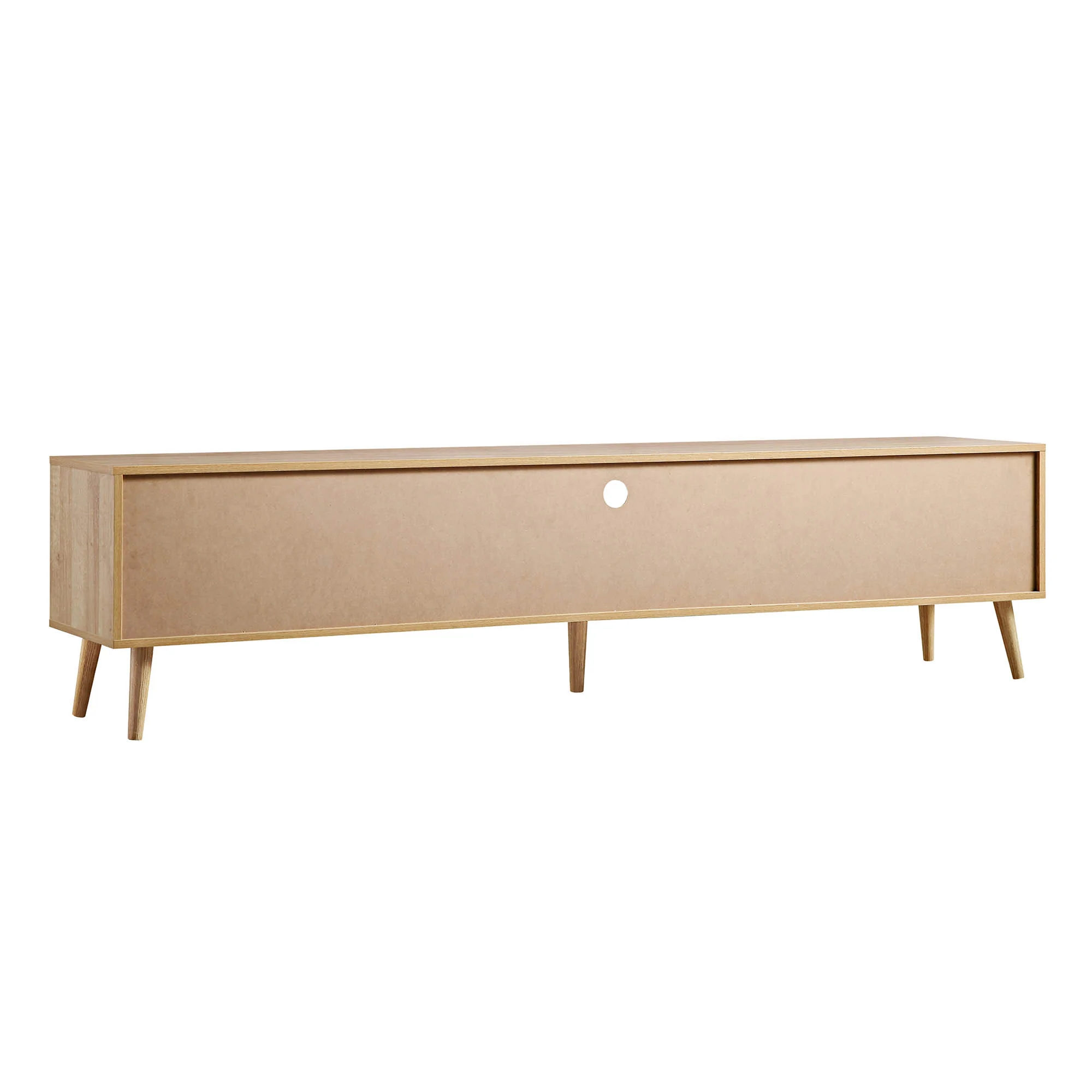 Frances Woven Rattan 200cm Wide TV Unit, Natural - Image 10