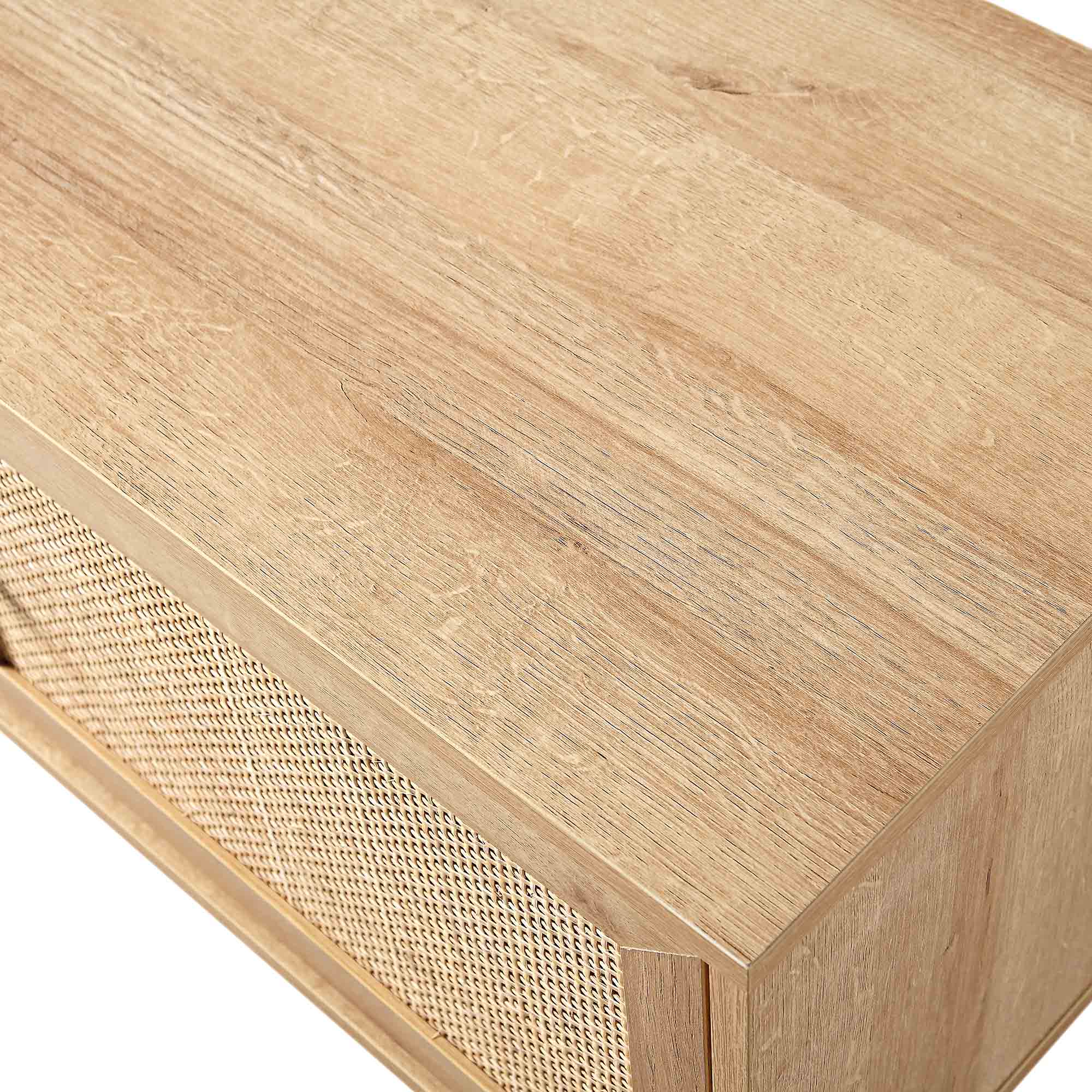 Frances Woven Rattan 200cm Wide TV Unit, Natural - Image 13