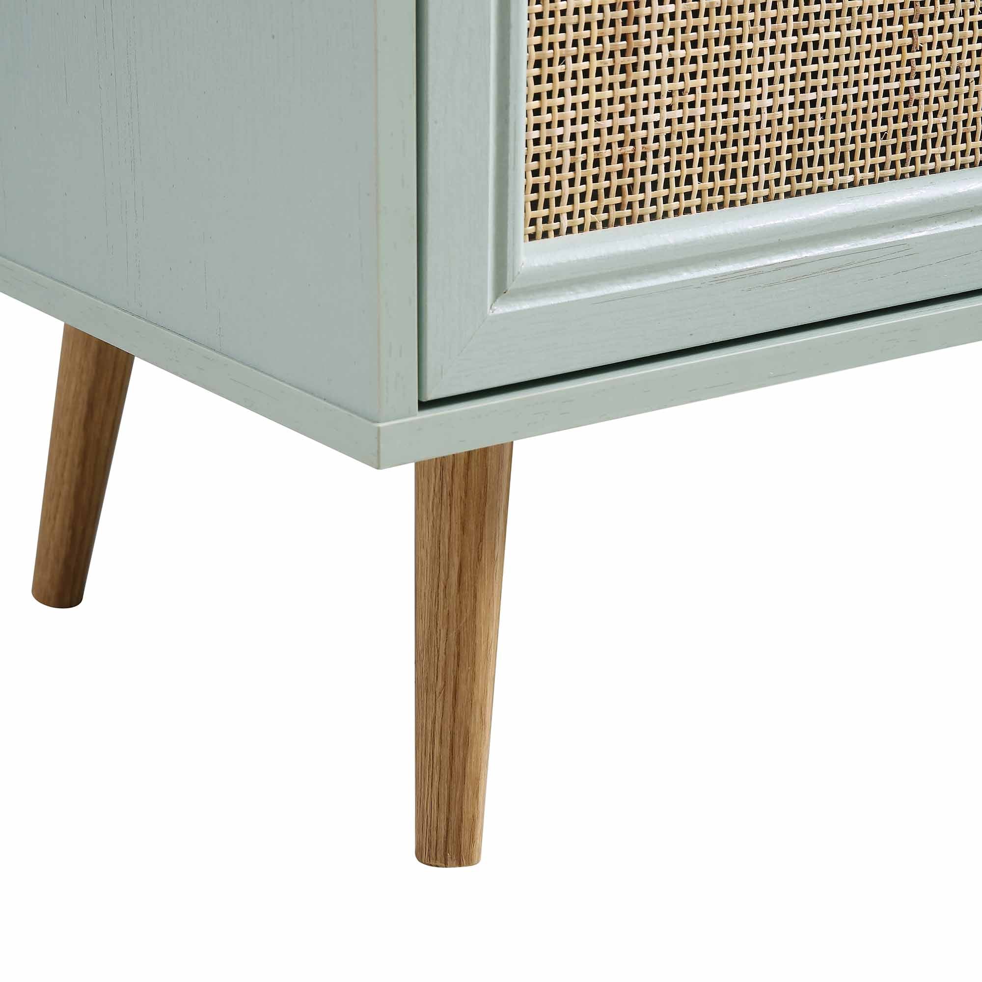 Frances Woven Rattan 3-Door Sideboard, Mint - Image 10