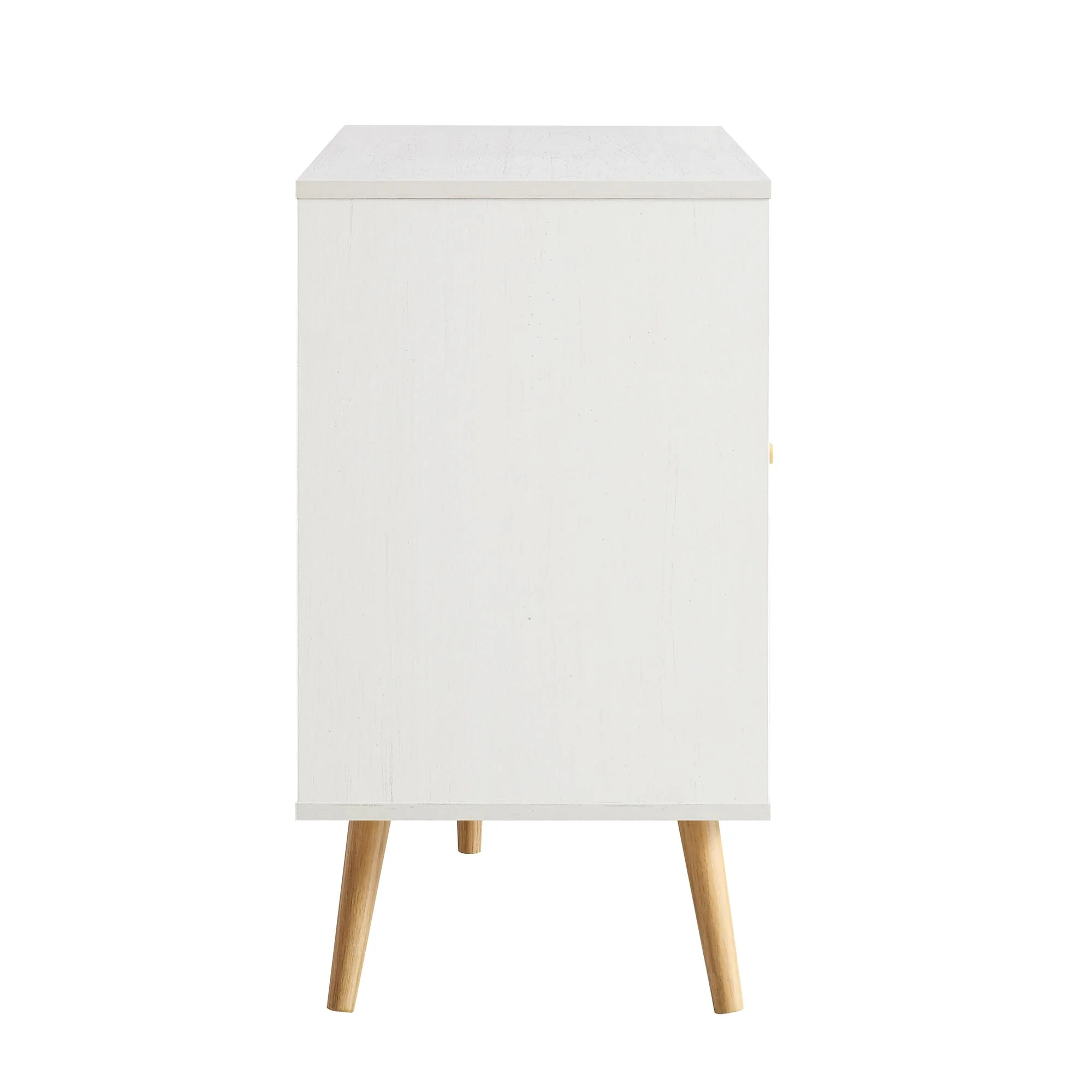 Frances Woven Rattan 3-Door Sideboard, White - Image 8