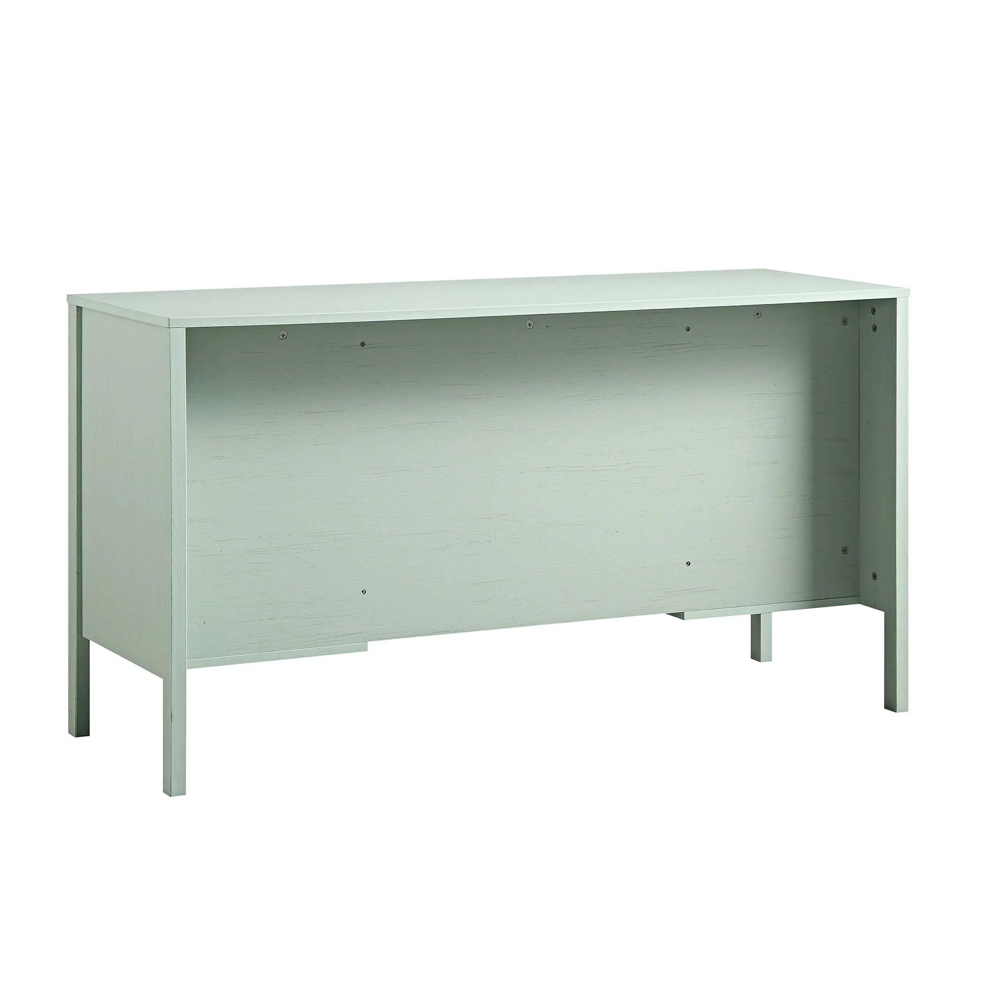 Frances Woven Rattan 3-Drawer Desk, Mint - Image 12