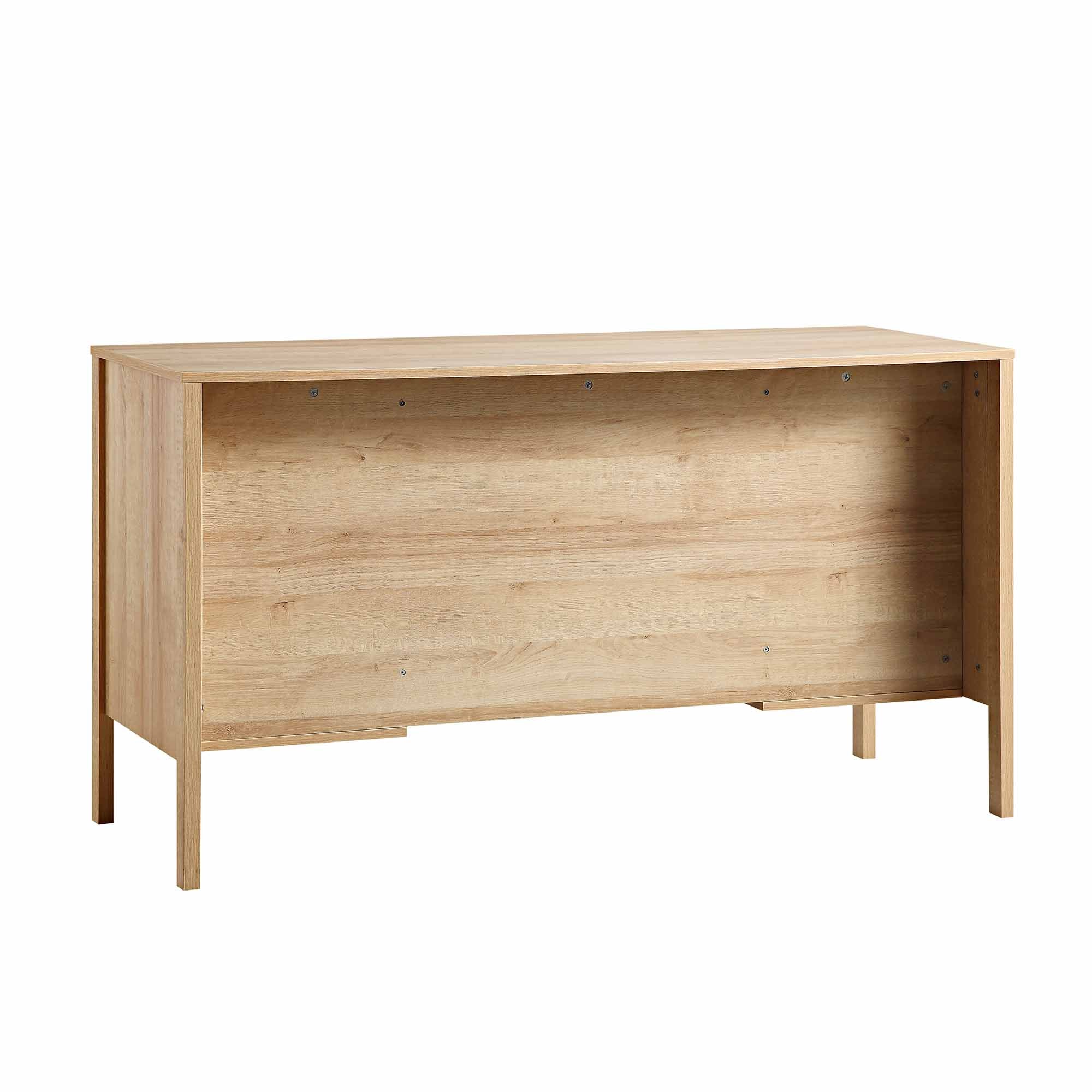Frances Woven Rattan 3-Drawer Desk, Natural - Image 11