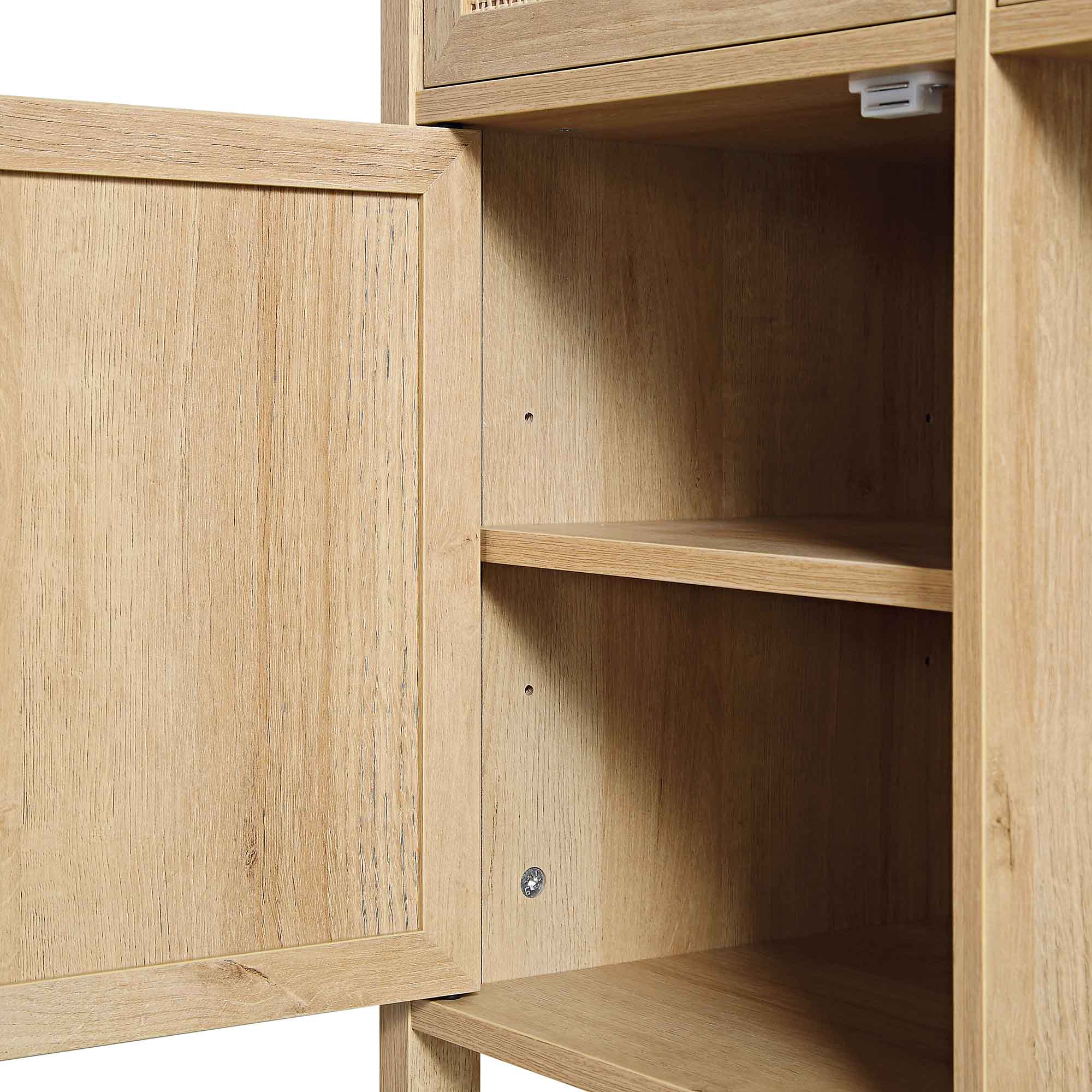 Frances Woven Rattan 3-Drawer Desk, Natural - Image 14