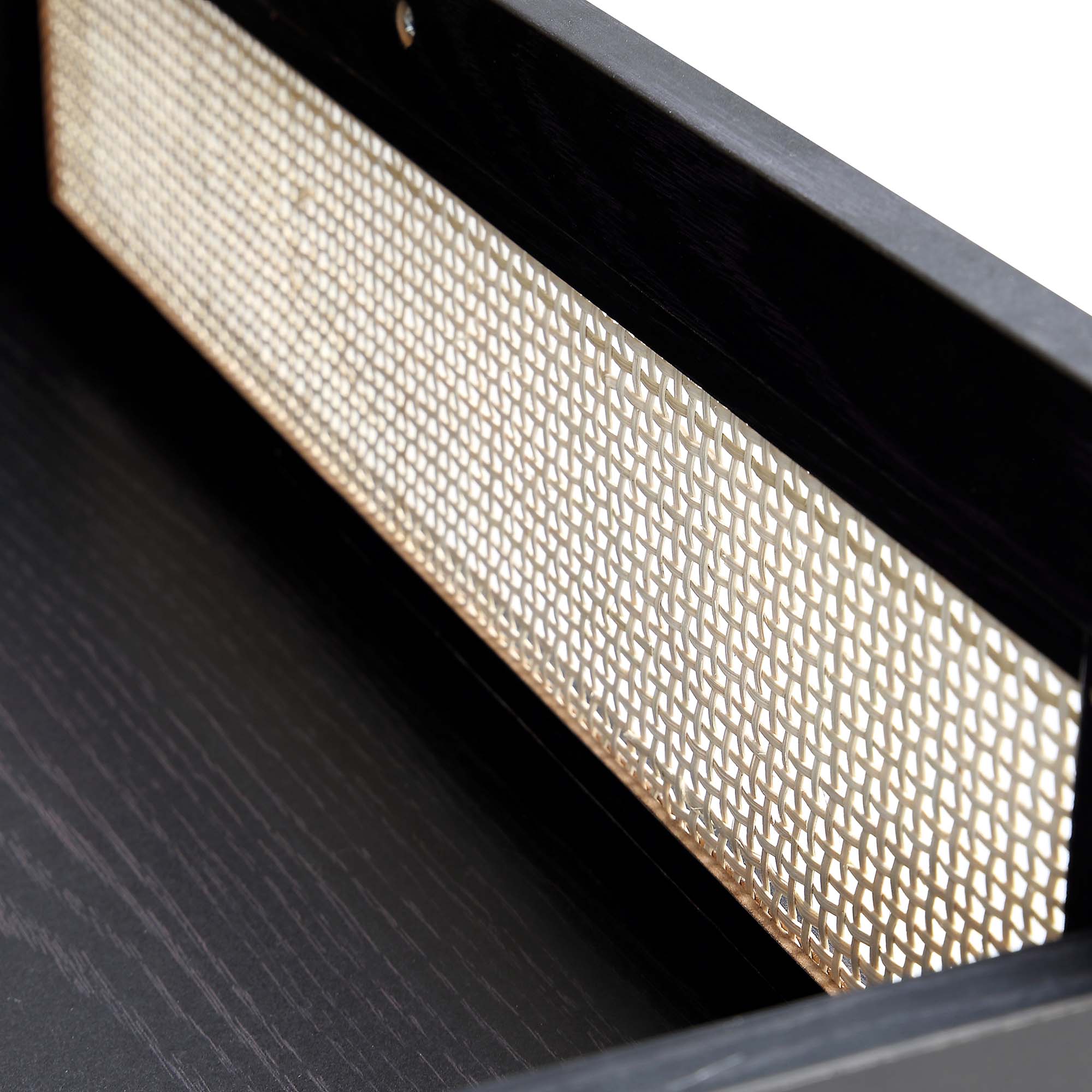 Frances Woven Rattan Chest of 6 Drawers, Black - Image 11