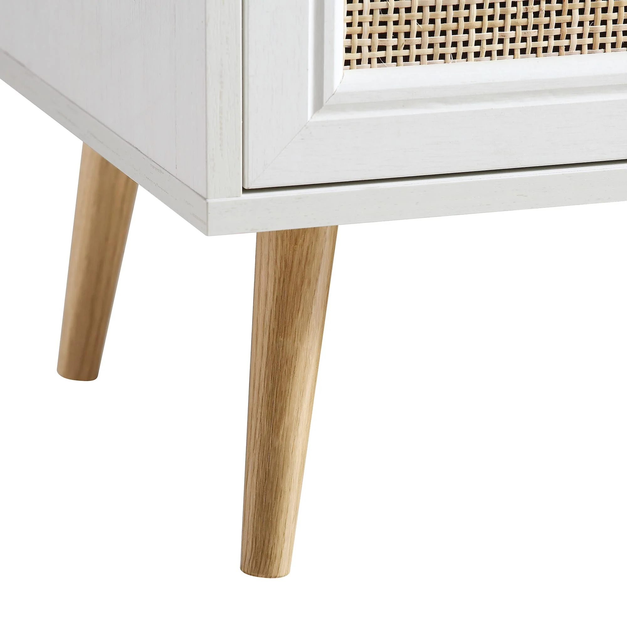 Frances Woven Rattan Chest of 6 Drawers, White - Image 10