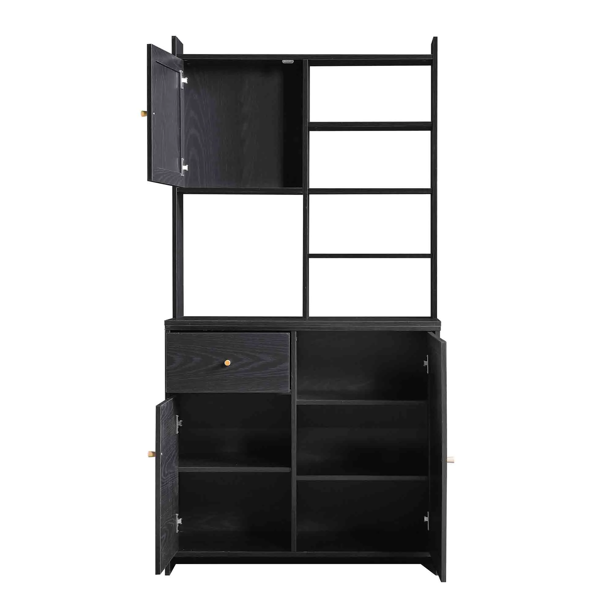 Frances Woven Rattan Dresser, Black - Image 5
