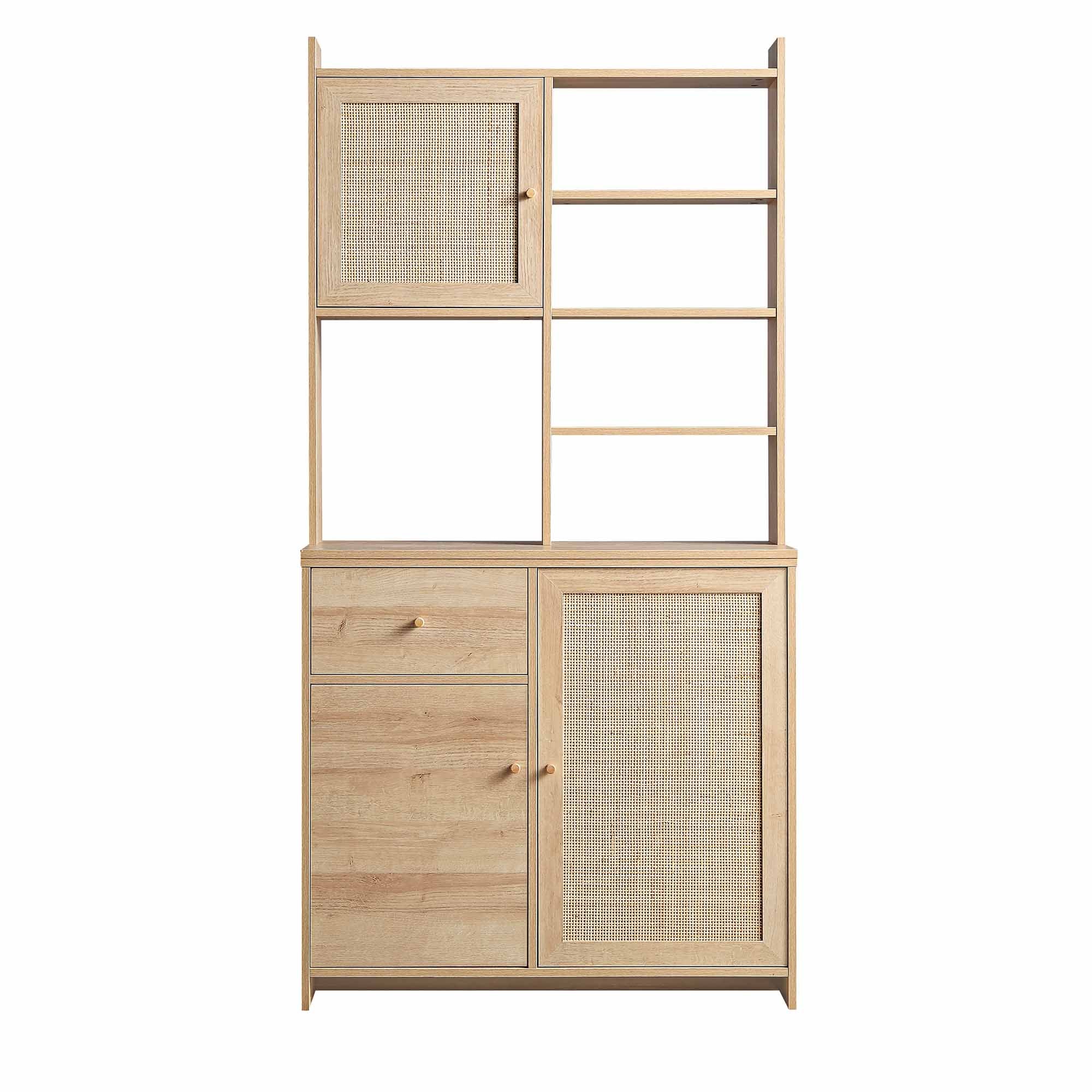 Frances Woven Rattan Dresser, Natural - Image 4