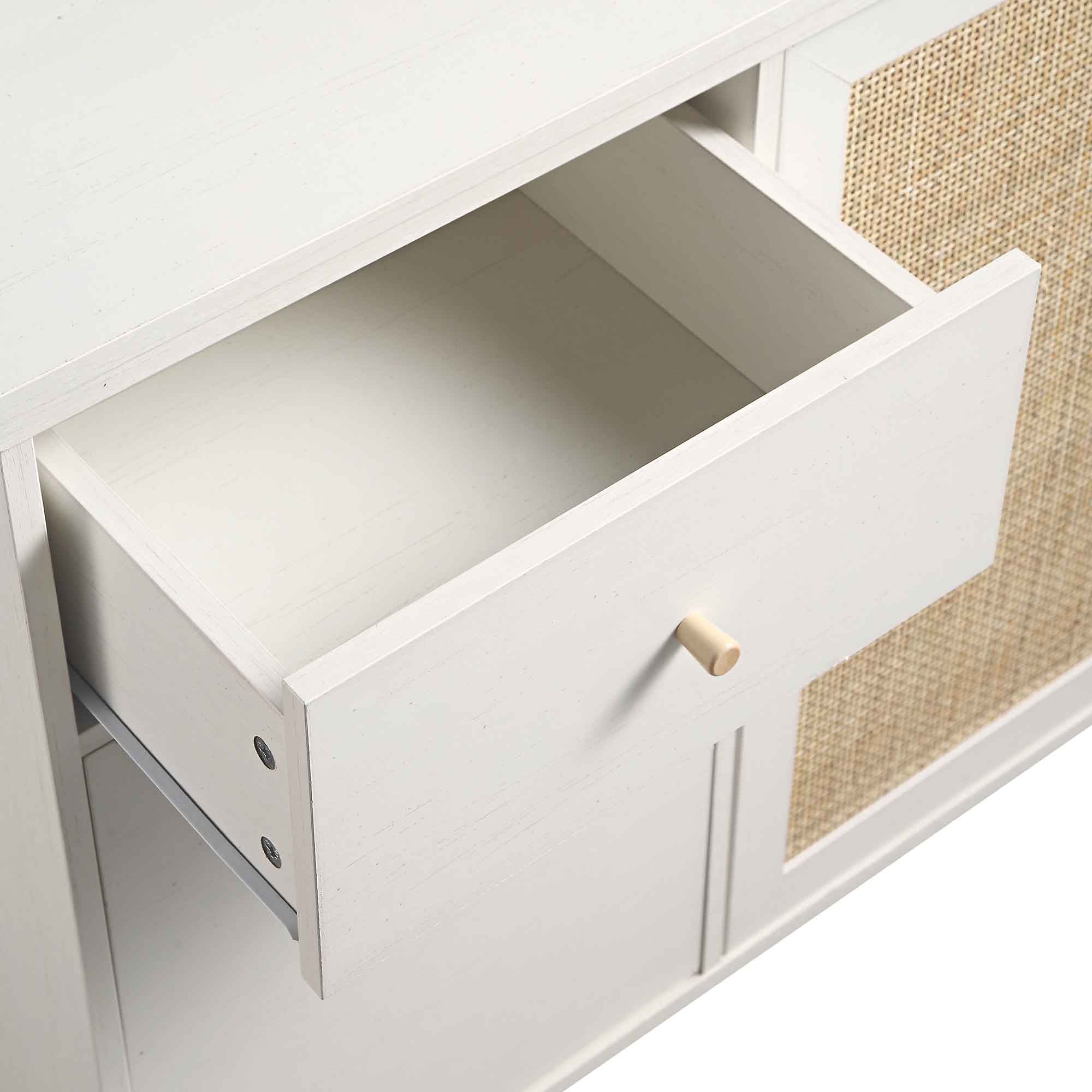 Frances Woven Rattan Dresser, White - Image 12