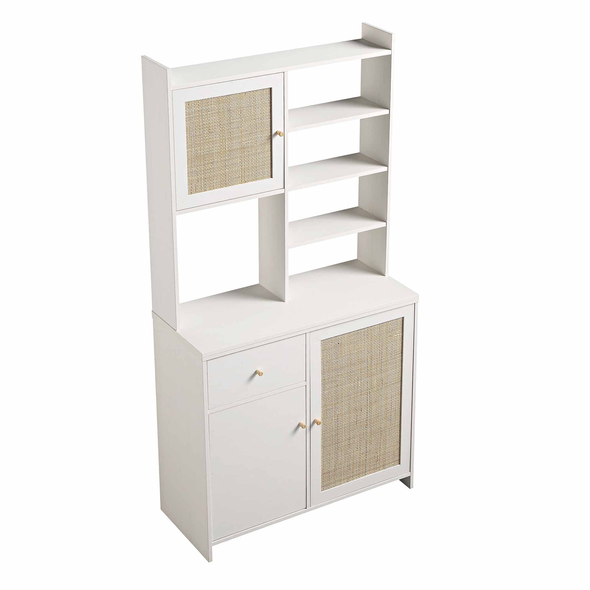 Frances Woven Rattan Dresser, White - Image 8