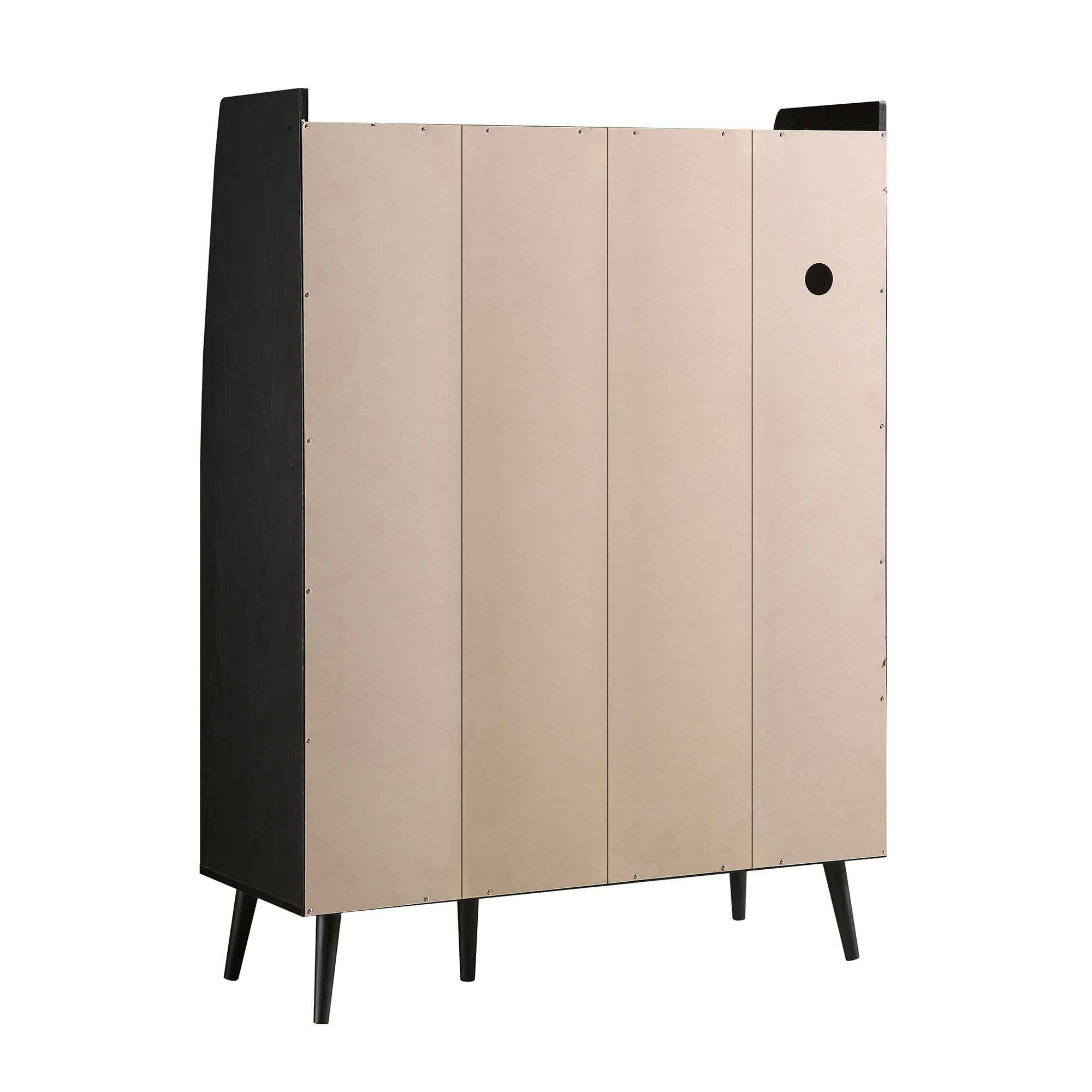 Frances Woven Rattan Kitchen Cabinet, Black - Image 10