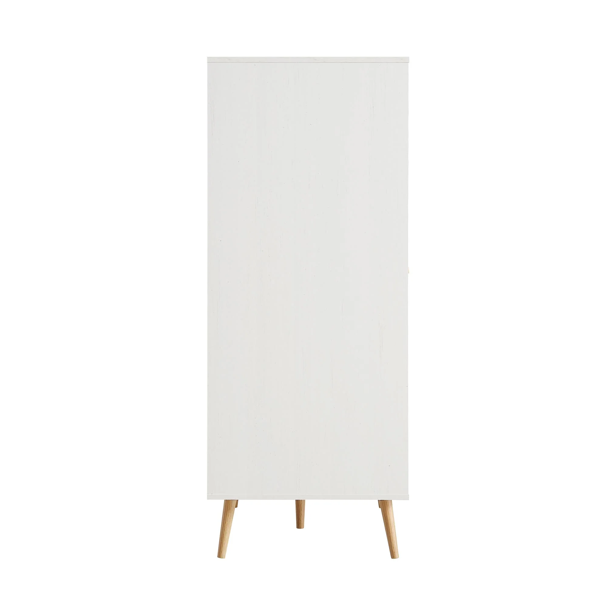 Frances Woven Rattan Compact Double Wardrobe, White - Image 8