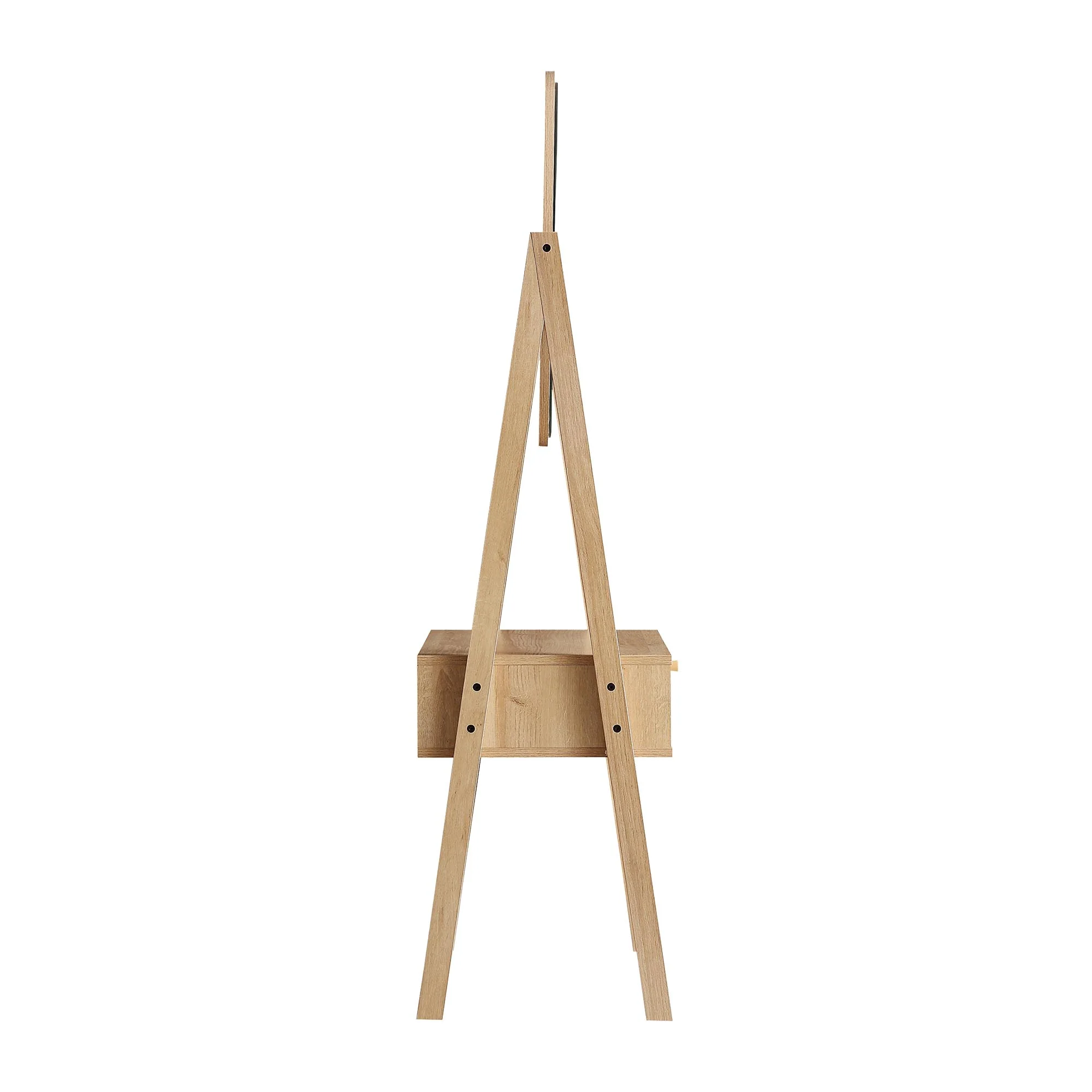 Frances Woven Rattan Standing Dressing Table with Mirror, Natural - Image 8
