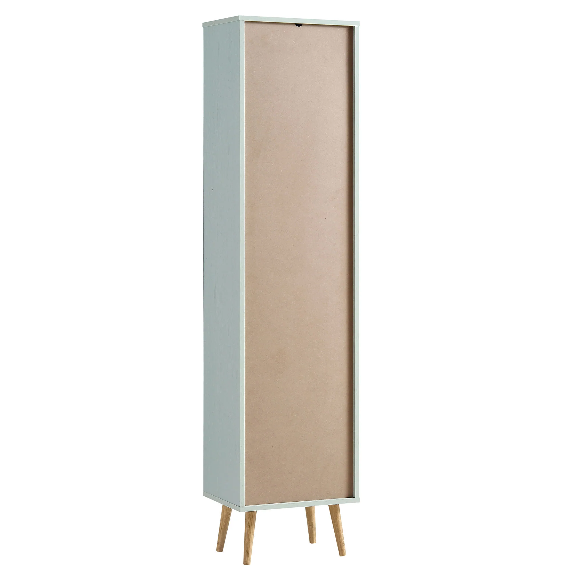 Frances Woven Rattan Tallboy Bathroom Unit, Mint Green - Image 9