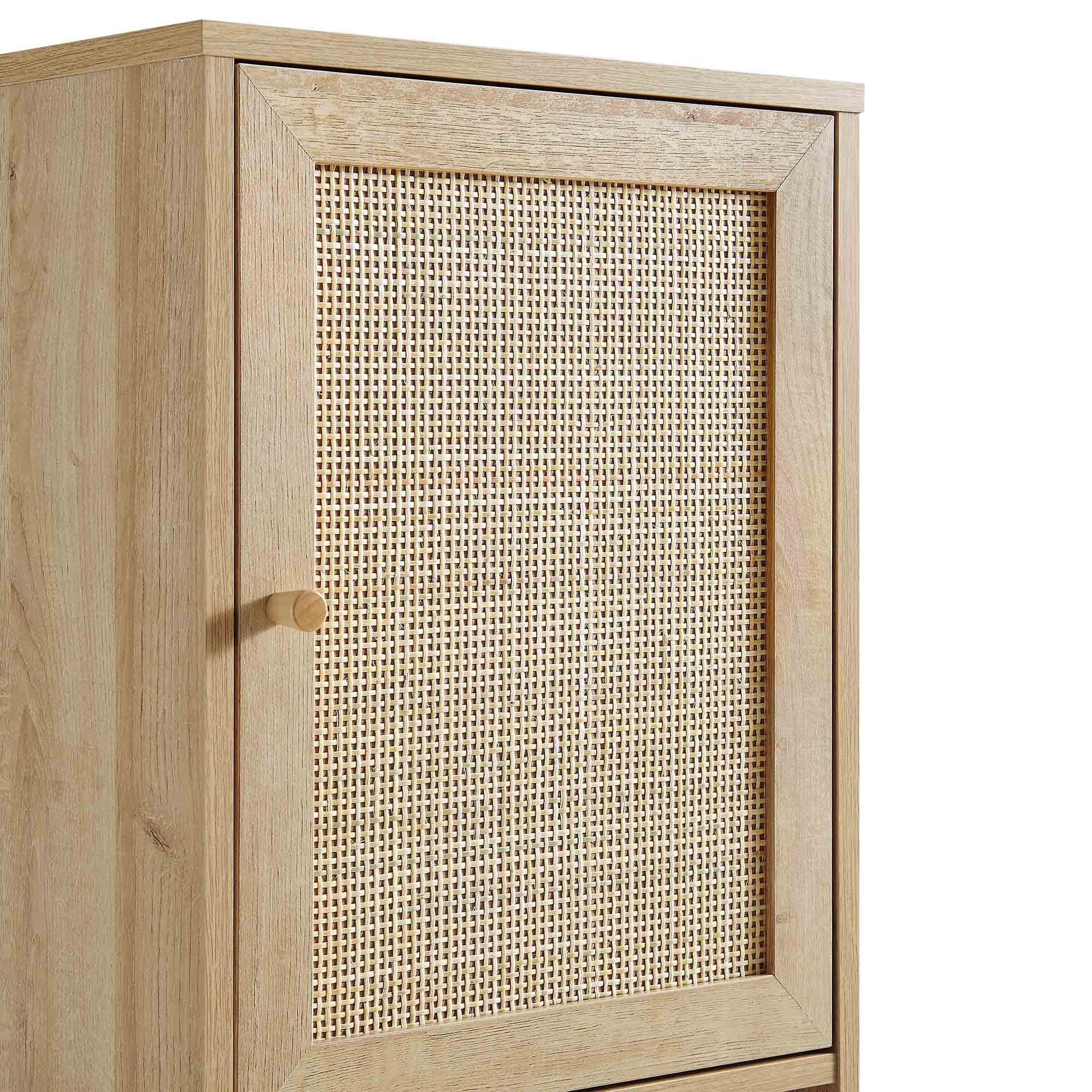 Frances Woven Rattan Tallboy Bathroom Unit, Natural - Image 10