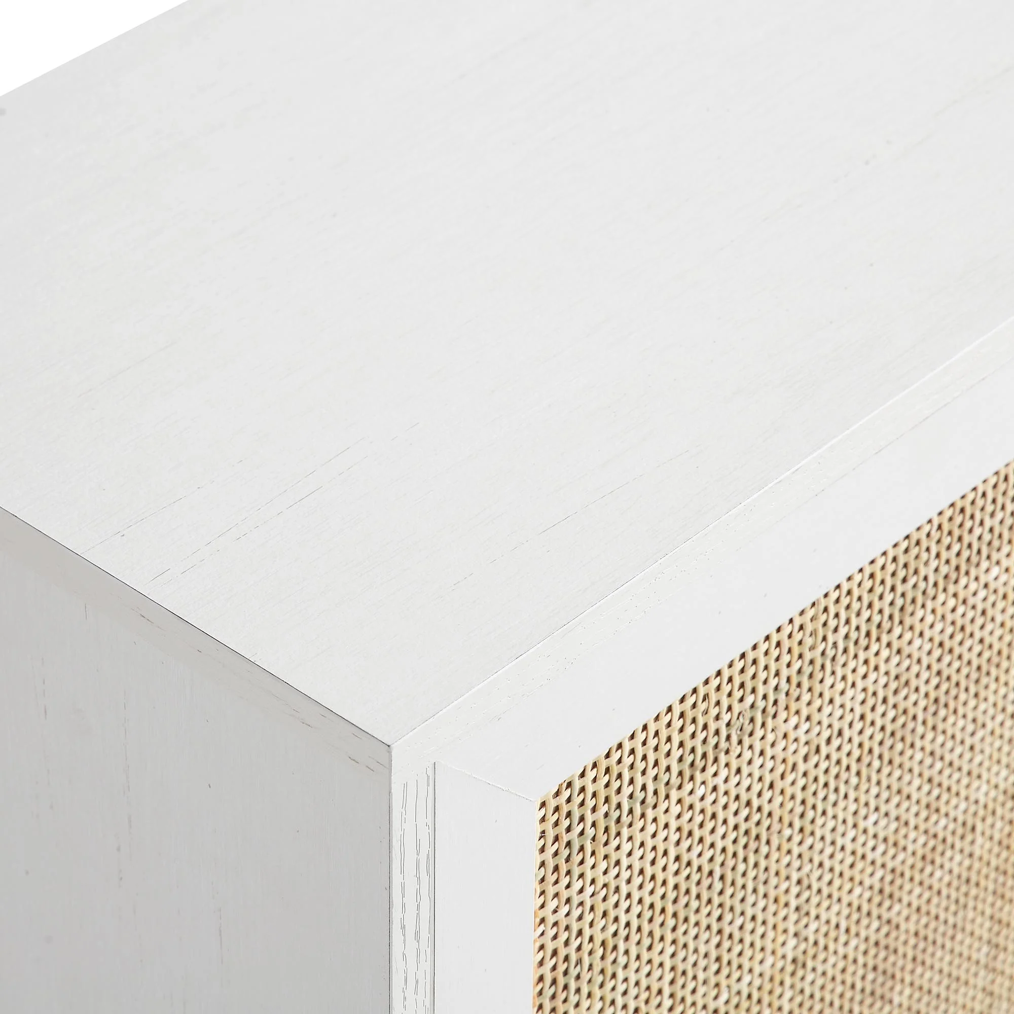 Frances Woven Rattan Tallboy Bathroom Unit, White - Image 14