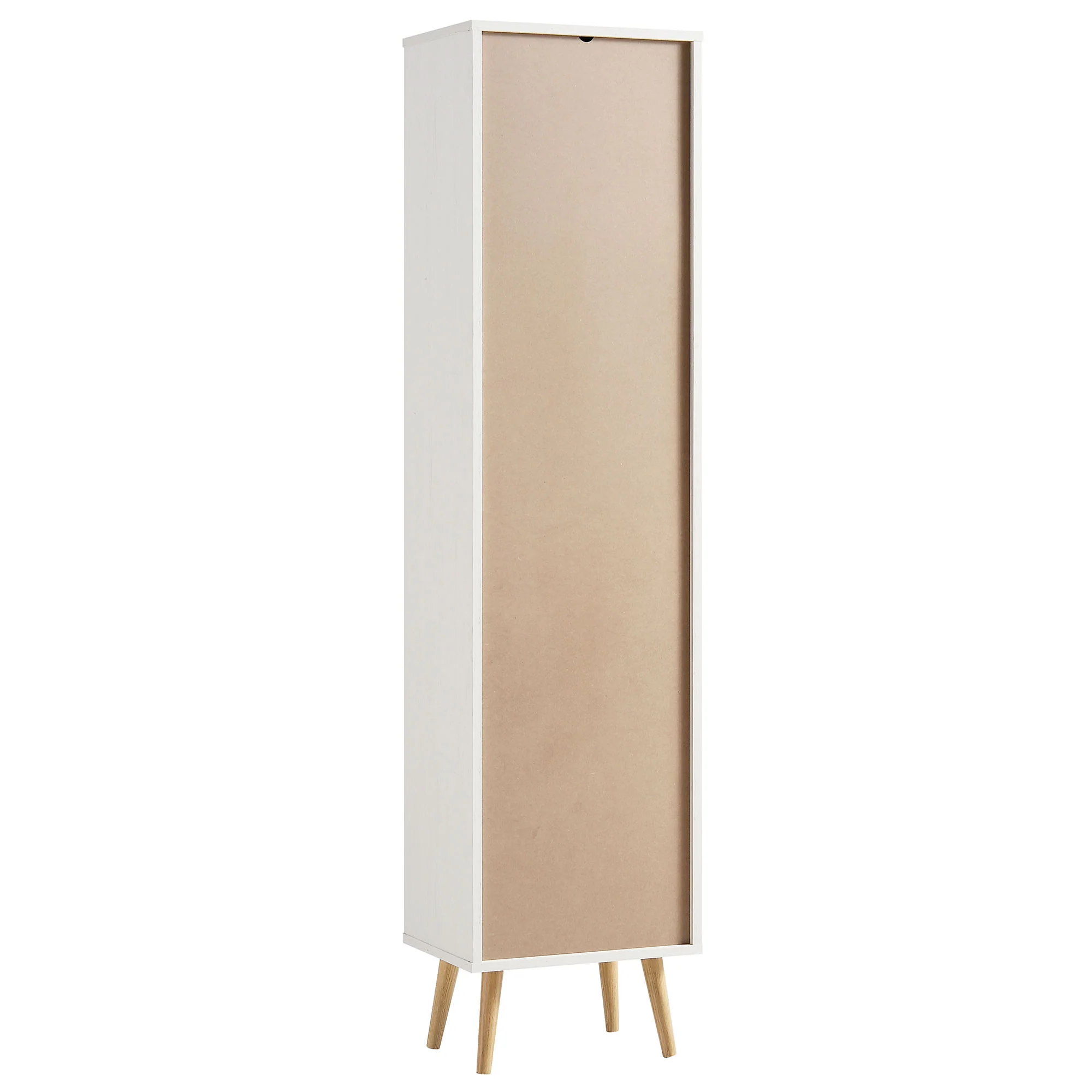 Frances Woven Rattan Tallboy Bathroom Unit, White - Image 9