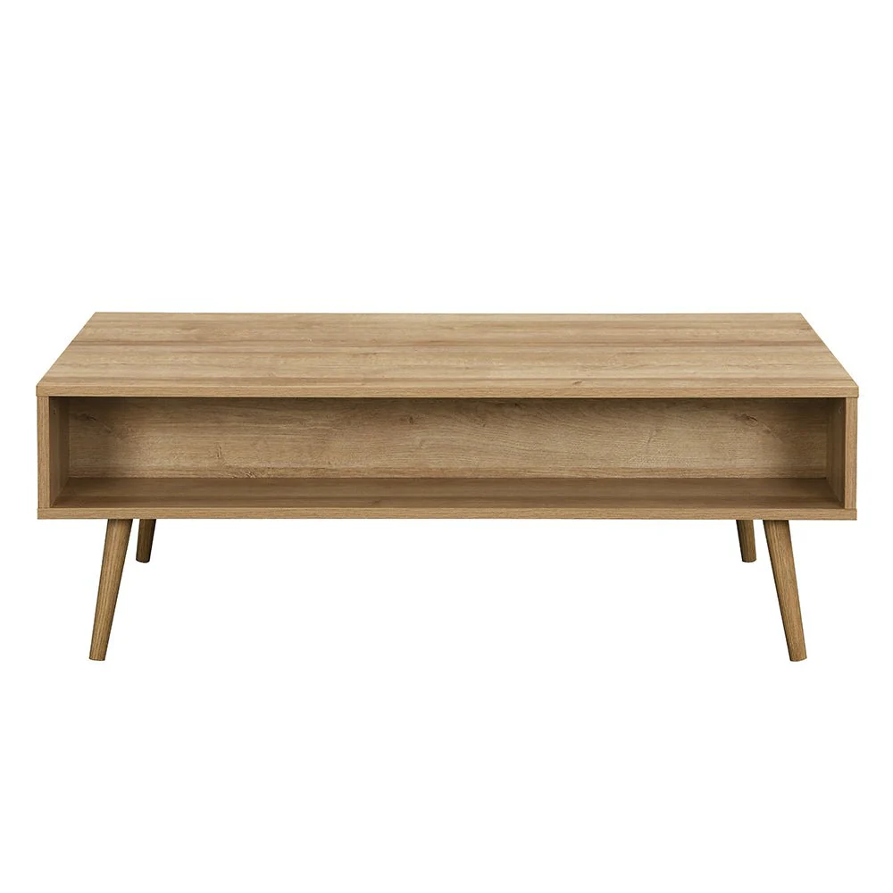 Frances Woven Rattan Wooden Coffee Table in Natural Colour - Image 6