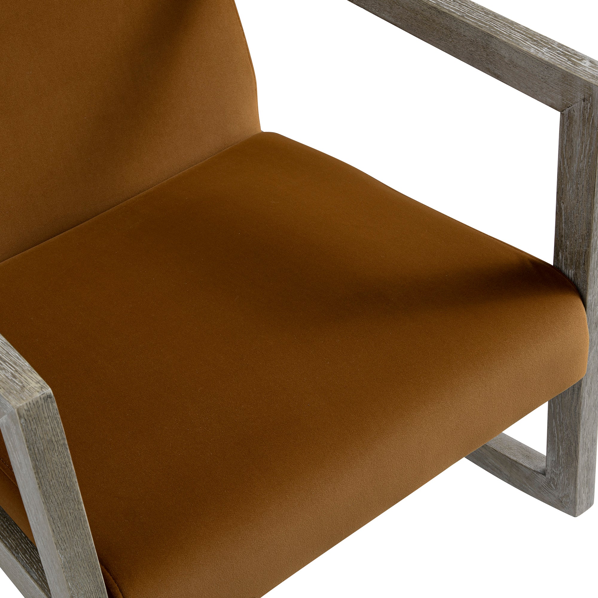 Fyne Cinnamon Velvet Rocking Weathered Oak Armchair - Image 14