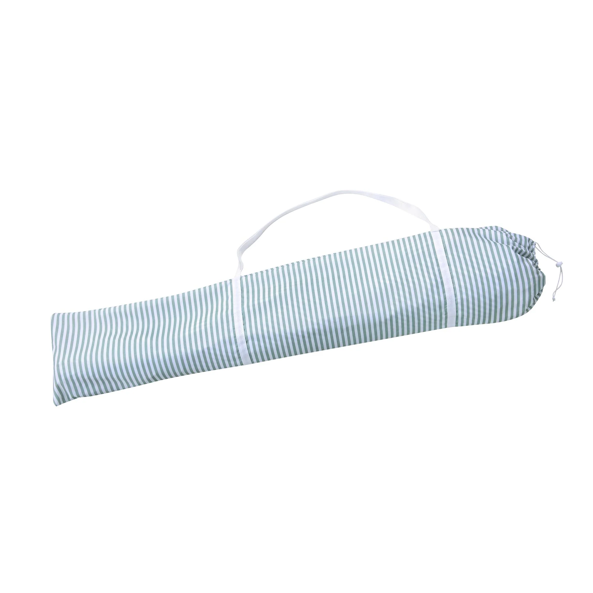 Gabriel Sage Green and White Striped Fringed Cabana - Image 8