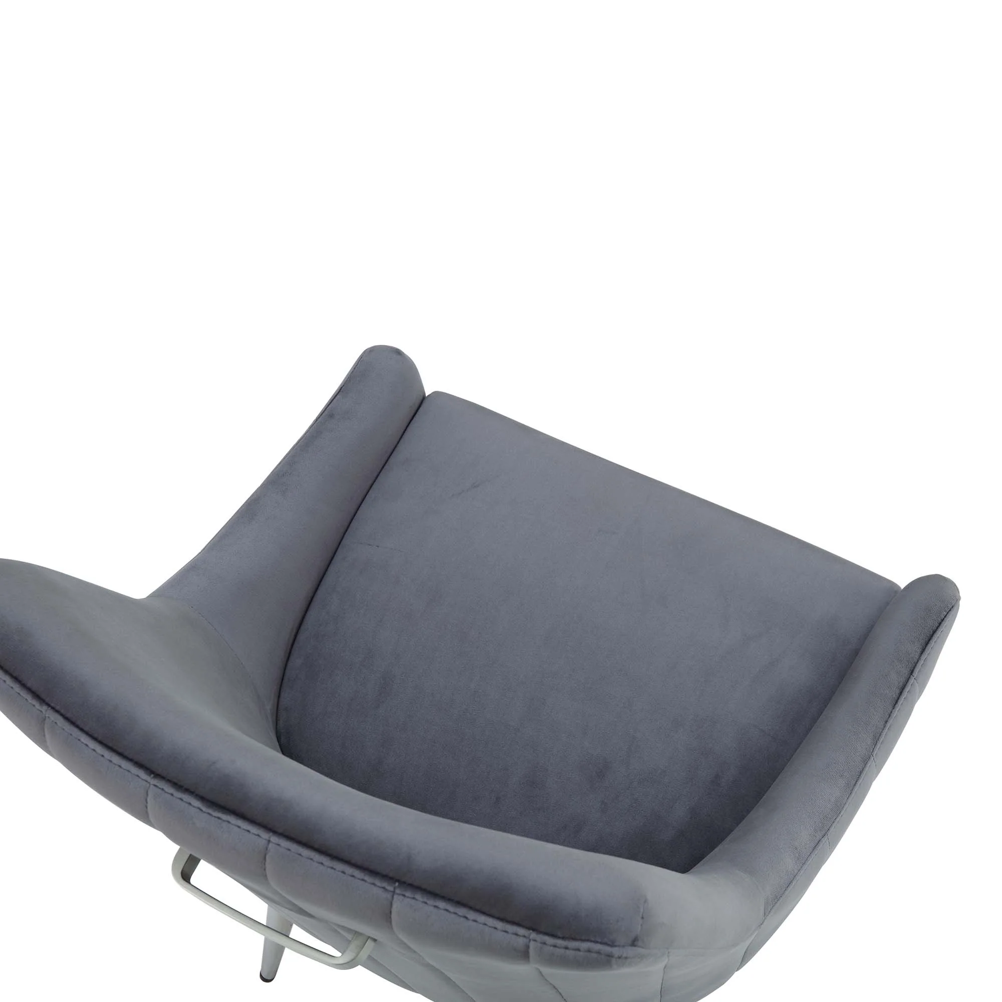 Garnet Set of 2 Dark Grey Velvet Upholstered Dining Chairs with Back Handle - Image 12