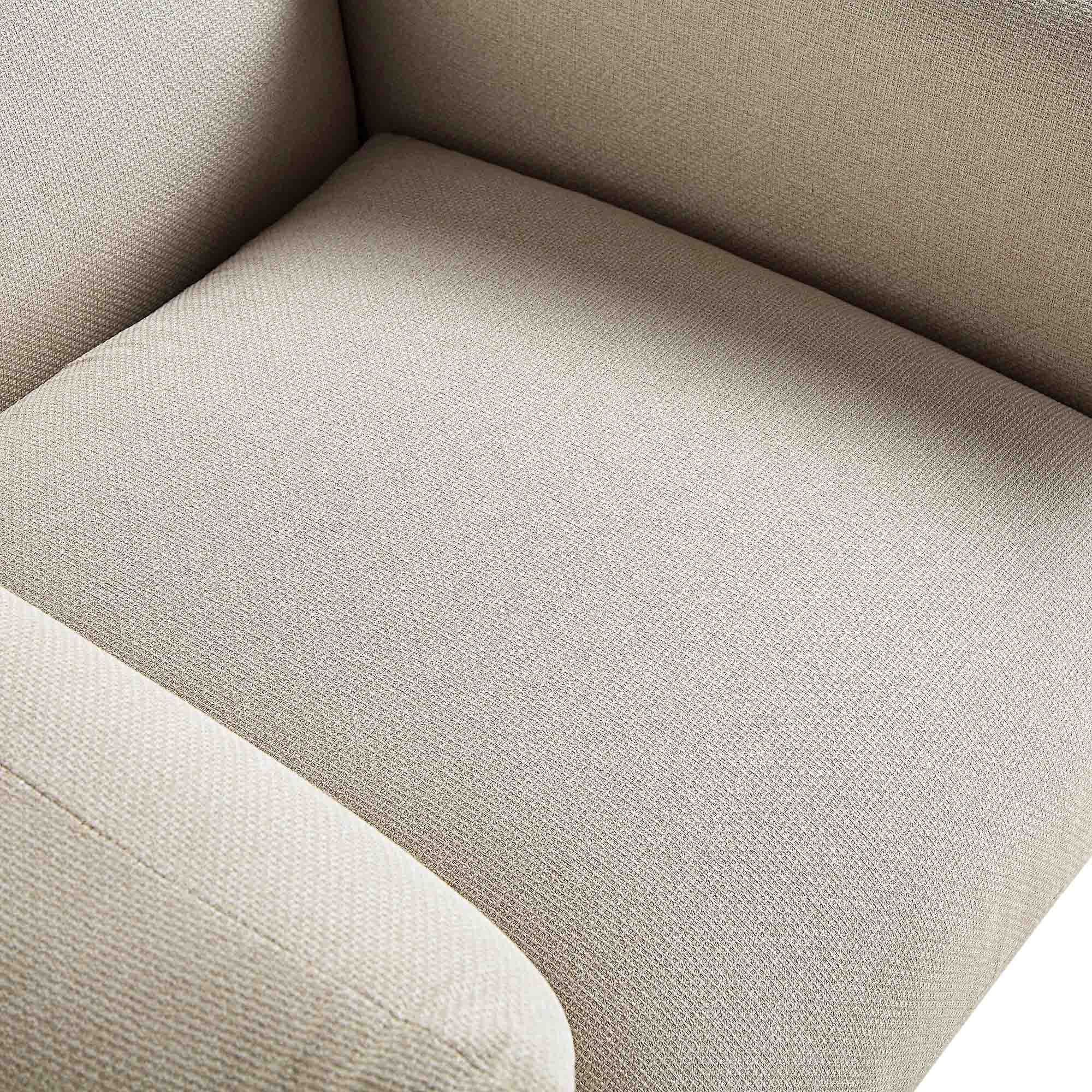 Gianni Armchair, Beige Woven Fabric - Image 12