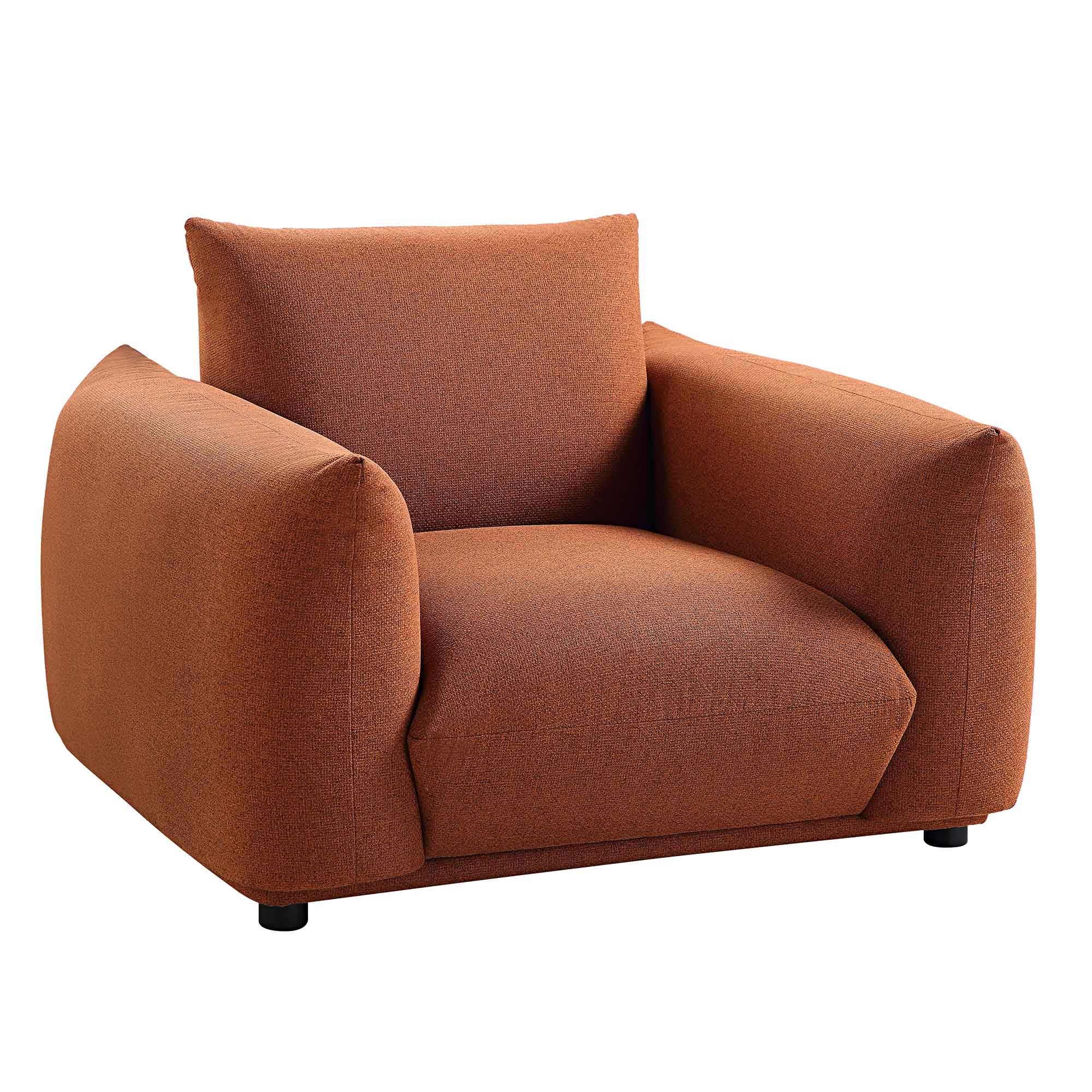 Gianni Armchair, Terracotta Fabric - Image 6