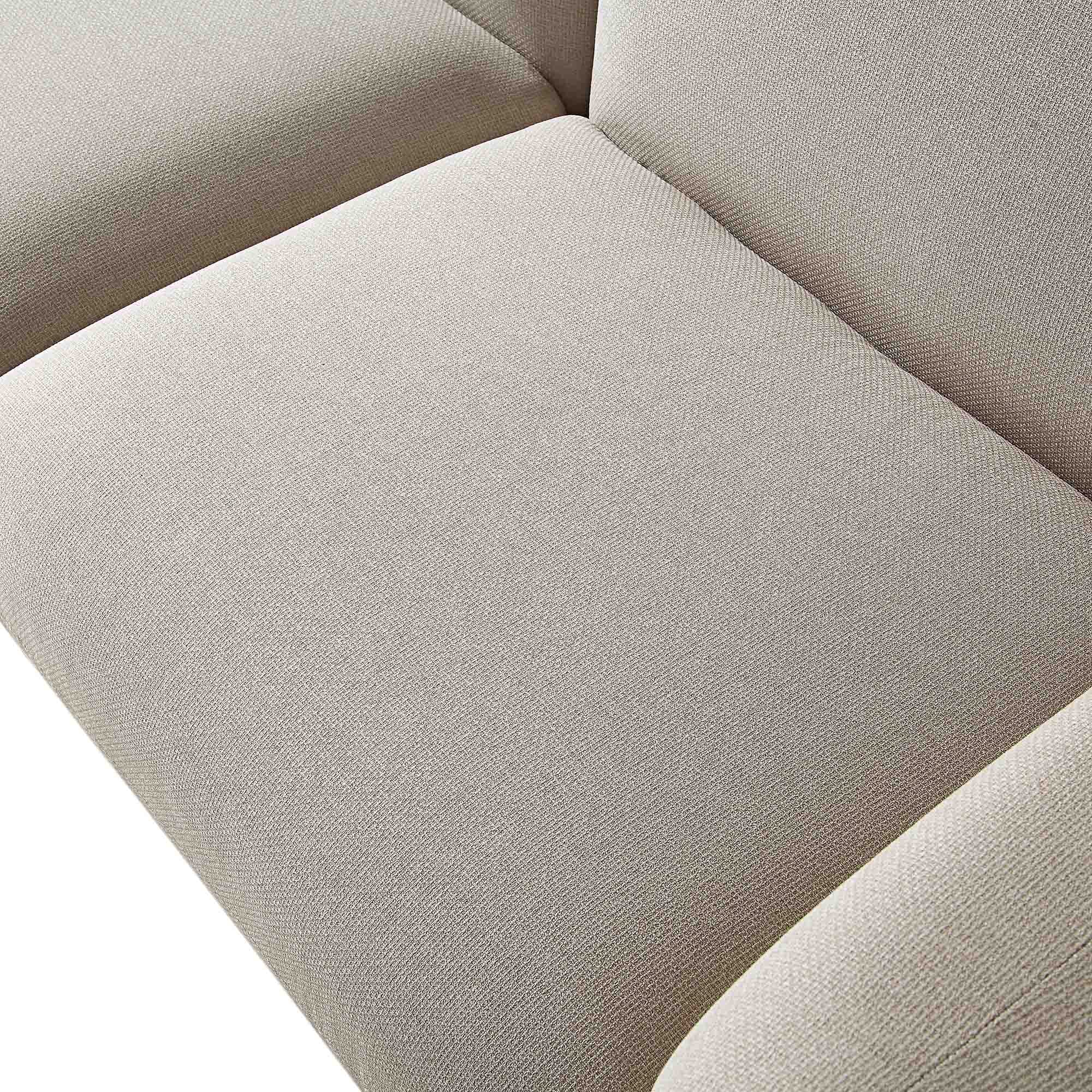 Gianni Three Seater Sofa, Beige Woven Fabric - Image 14