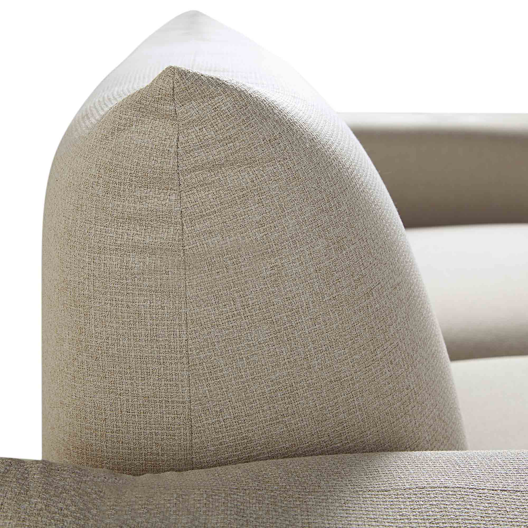 Gianni Three Seater Sofa, Beige Woven Fabric - Image 15