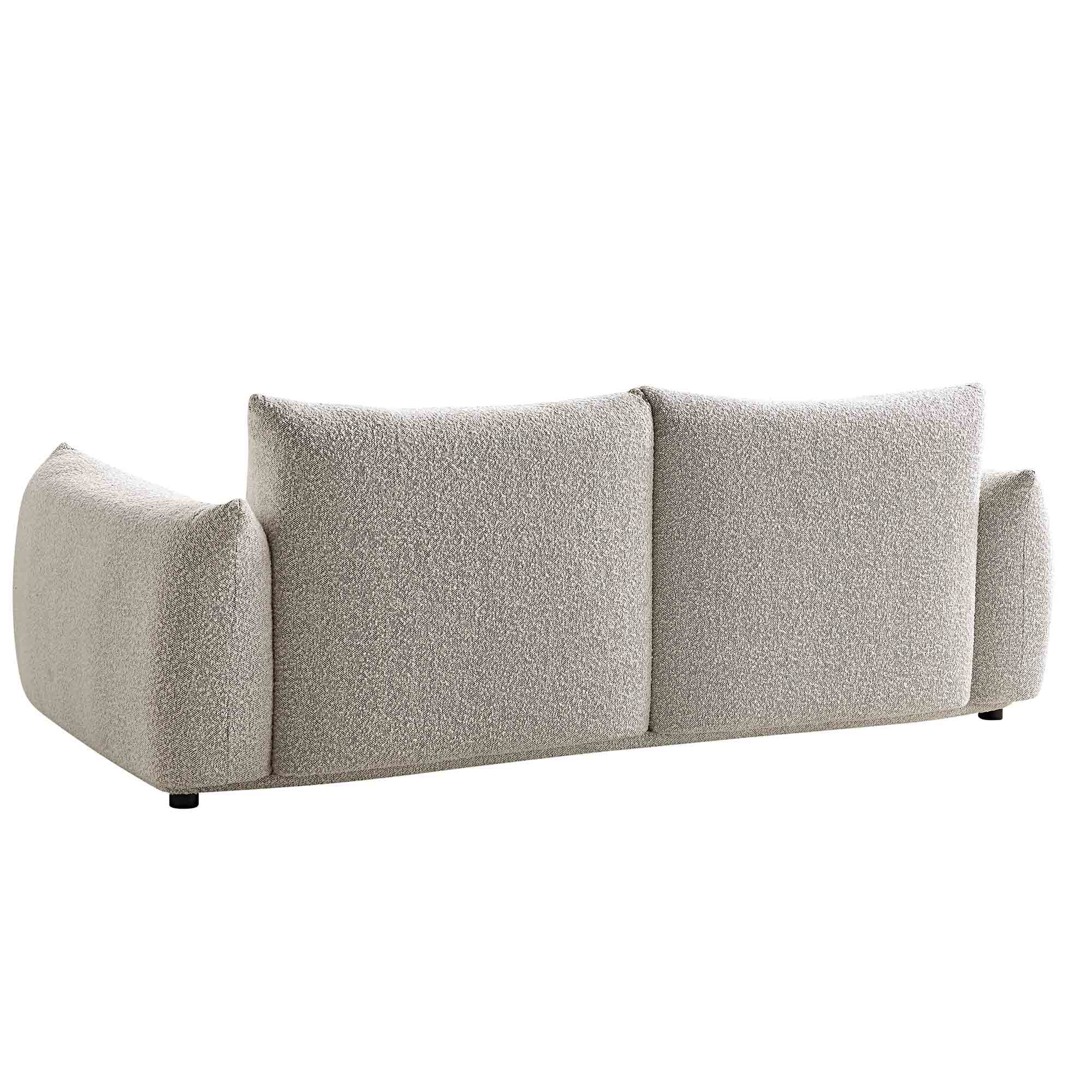 Gianni Three Seater Sofa, Mist Grey Boucle - Image 11