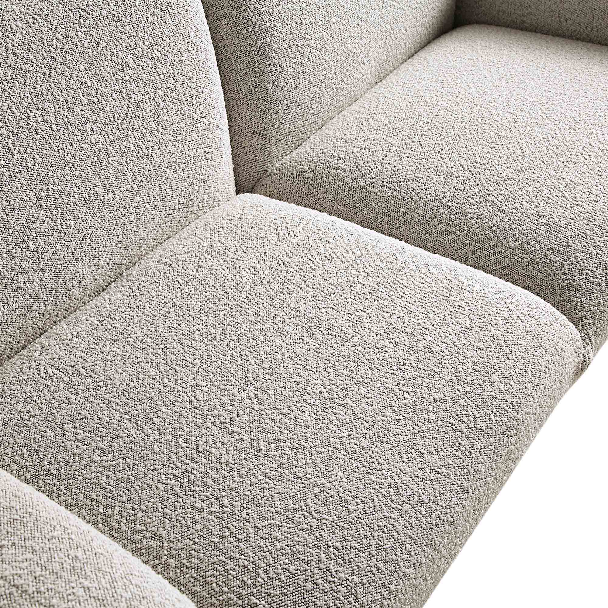 Gianni Three Seater Sofa, Mist Grey Boucle - Image 14