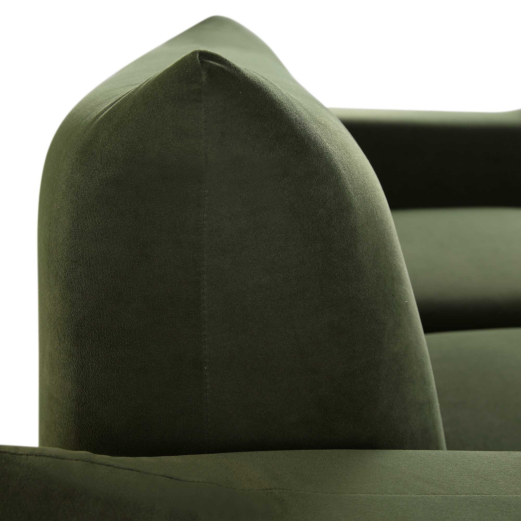 Gianni Three Seater Sofa, Moss Green Velvet - Image 13
