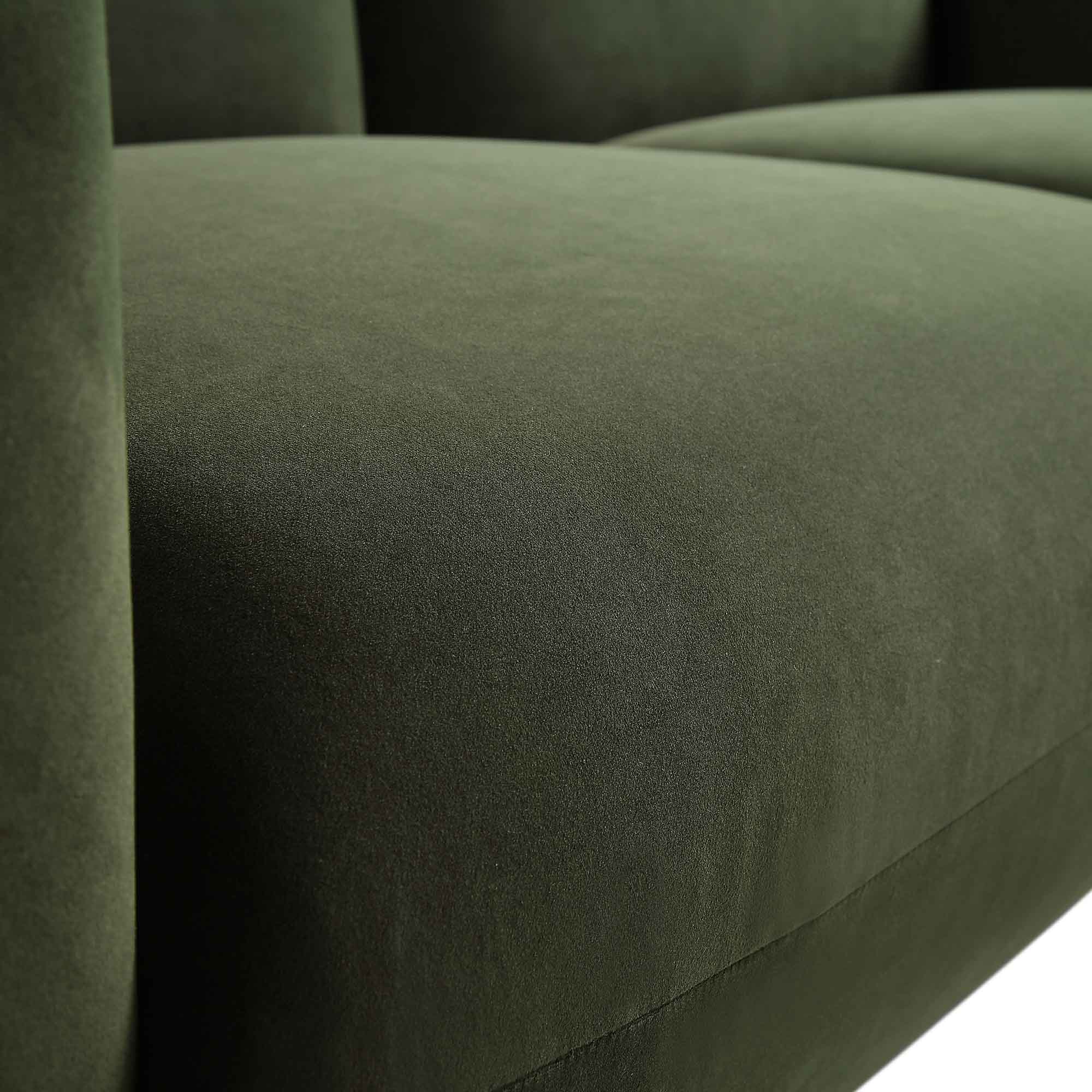 Gianni Three Seater Sofa, Moss Green Velvet - Image 14