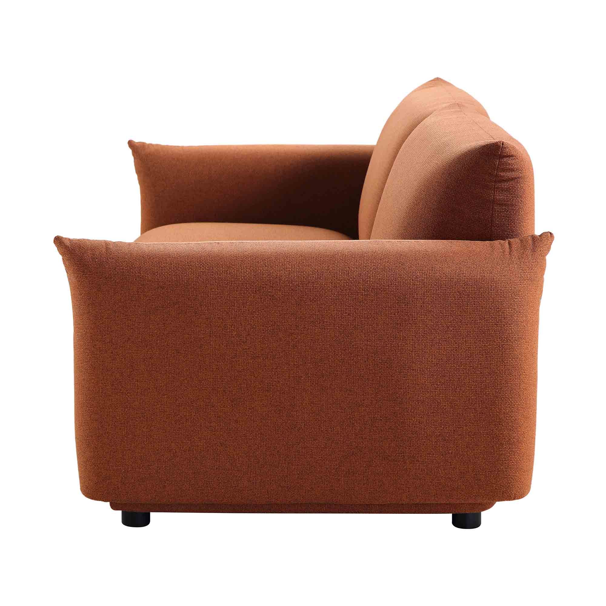 Gianni Three Seater Sofa, Terracotta Fabric - Image 10