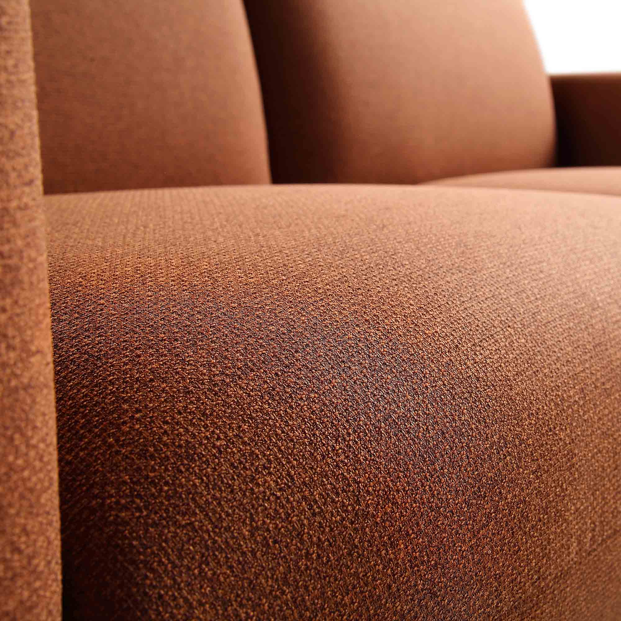 Gianni Three Seater Sofa, Terracotta Fabric - Image 16