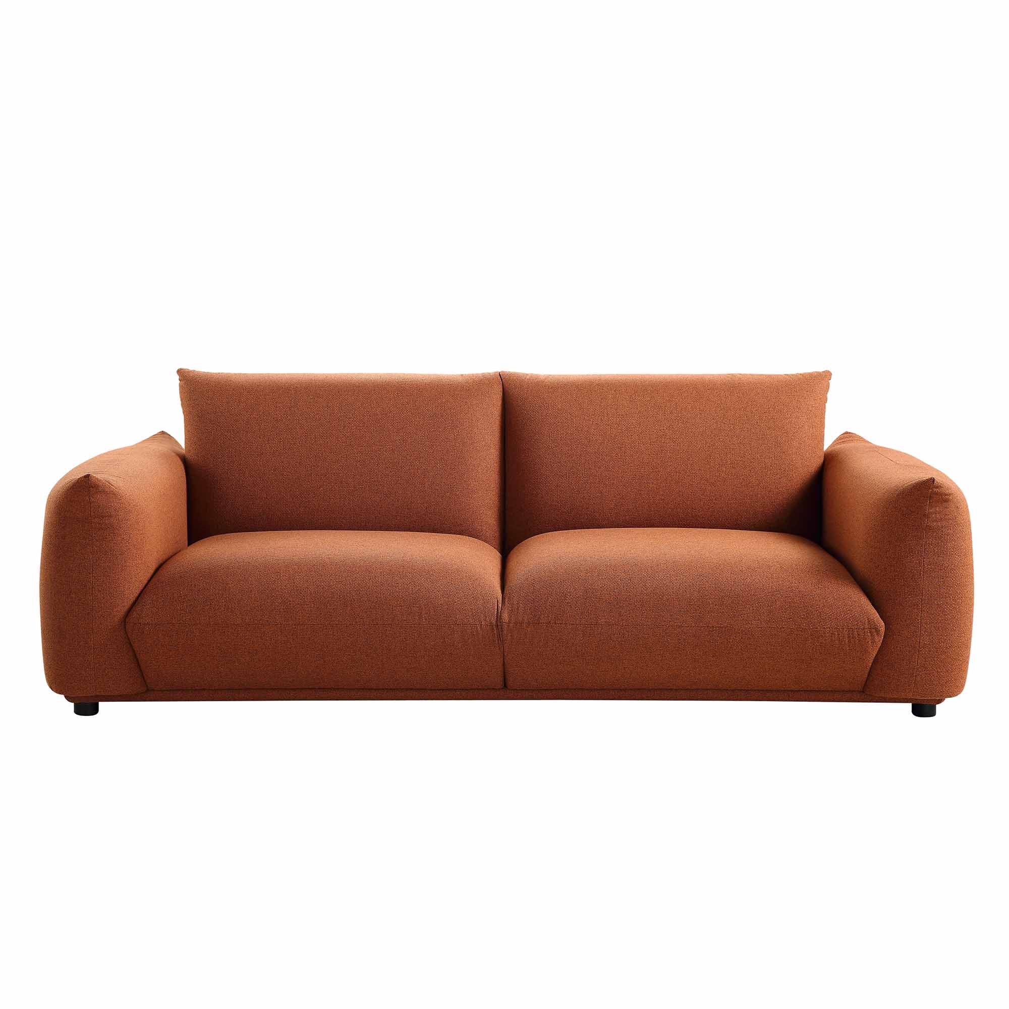 Gianni Three Seater Sofa, Terracotta Fabric - Image 5