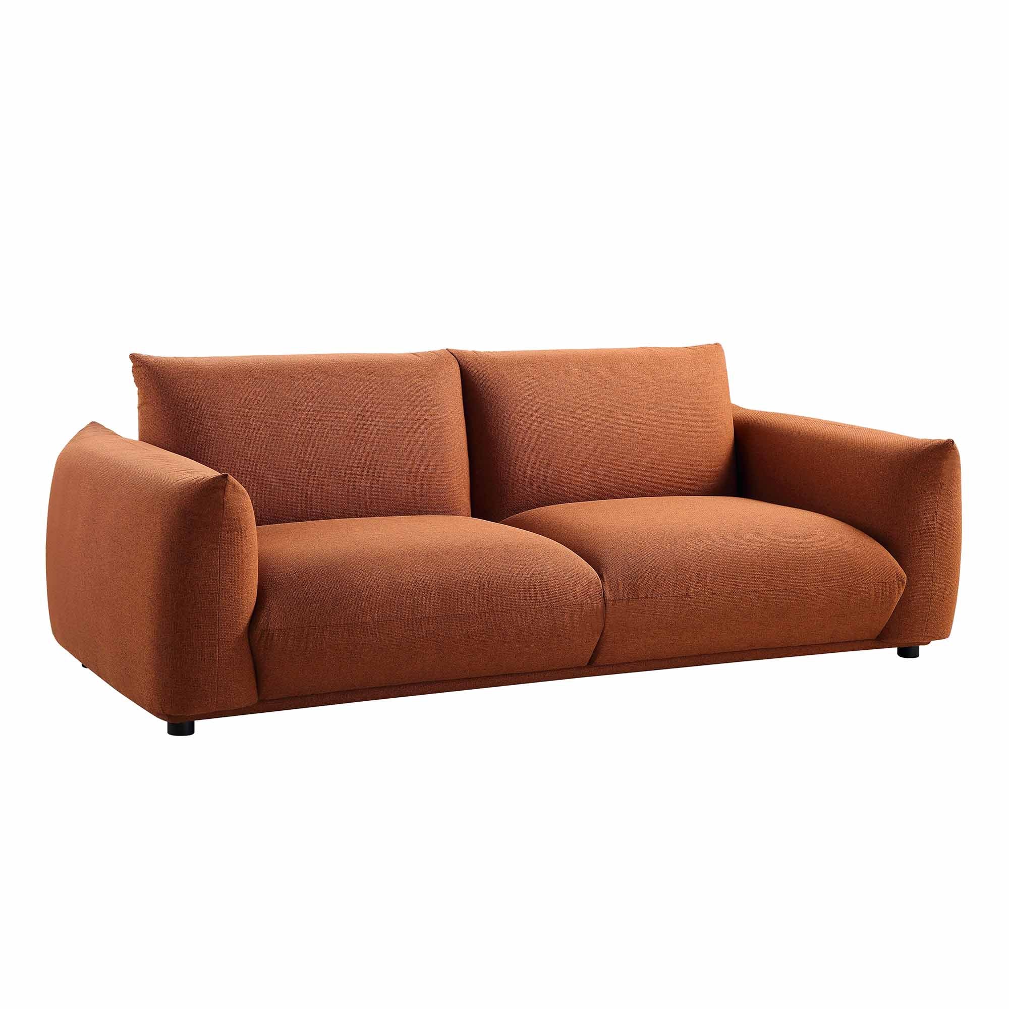 Gianni Three Seater Sofa, Terracotta Fabric - Image 6