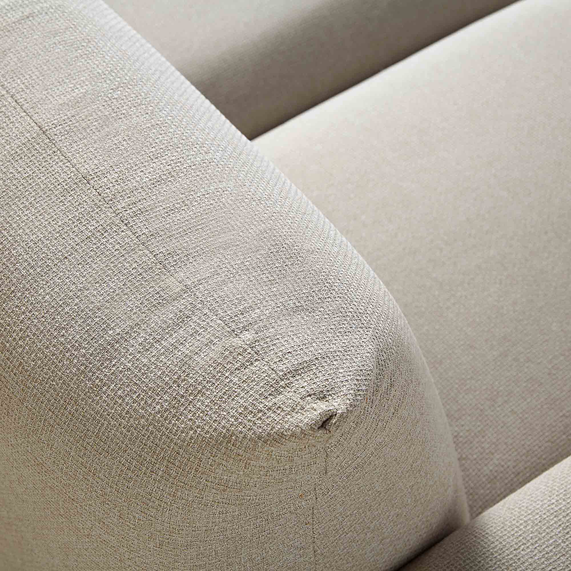 Gianni Two Seater Sofa, Beige Woven Fabric - Image 13