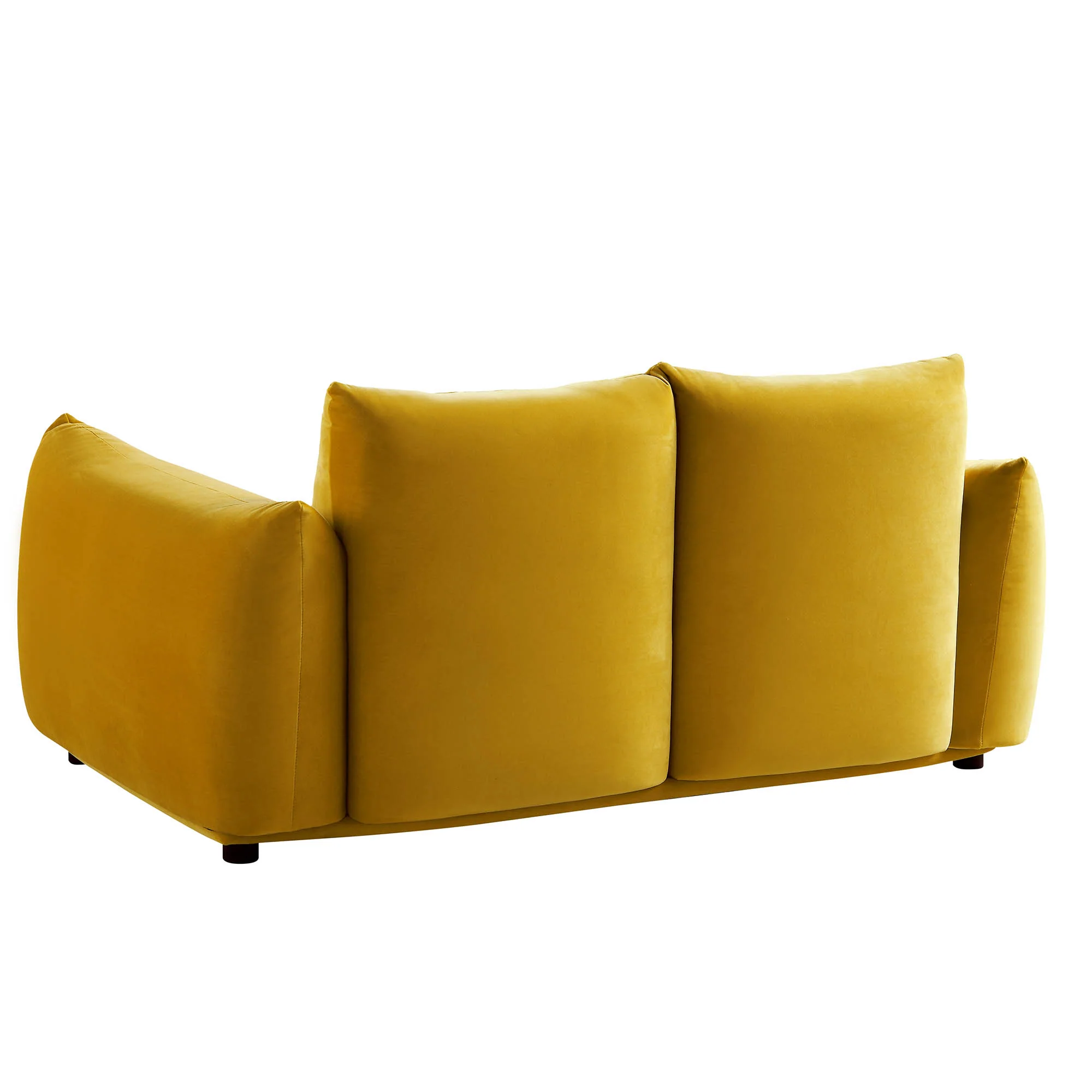 Gianni Two Seater Sofa, Goldenrod Velvet - Image 11