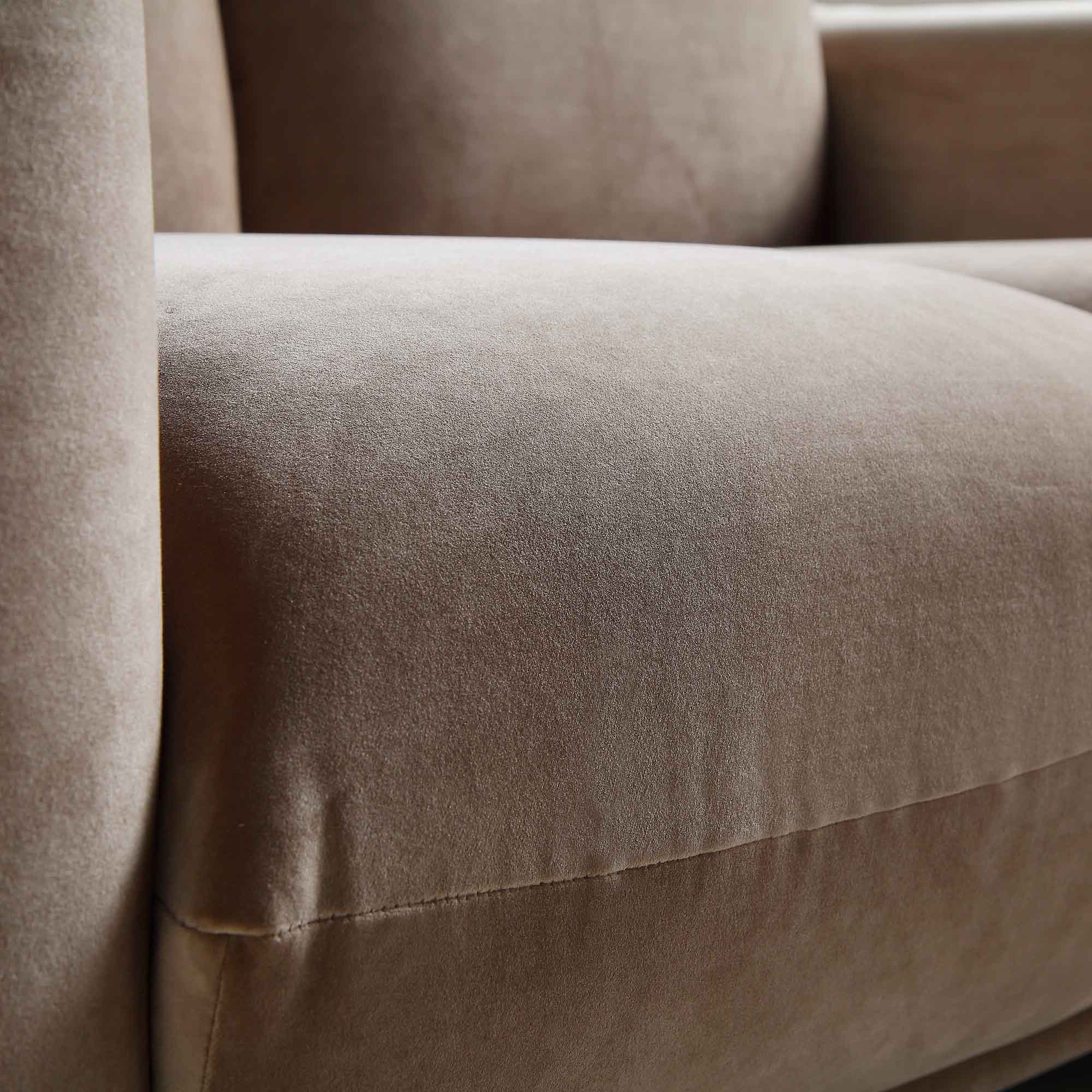 Gianni Two Seater Sofa, Mink Velvet - Image 10
