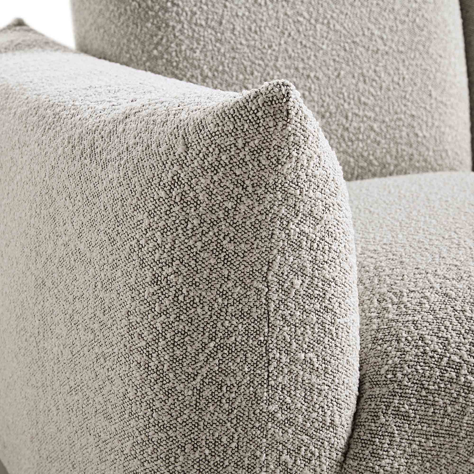 Gianni Two Seater Sofa, Mist Grey Boucle - Image 13