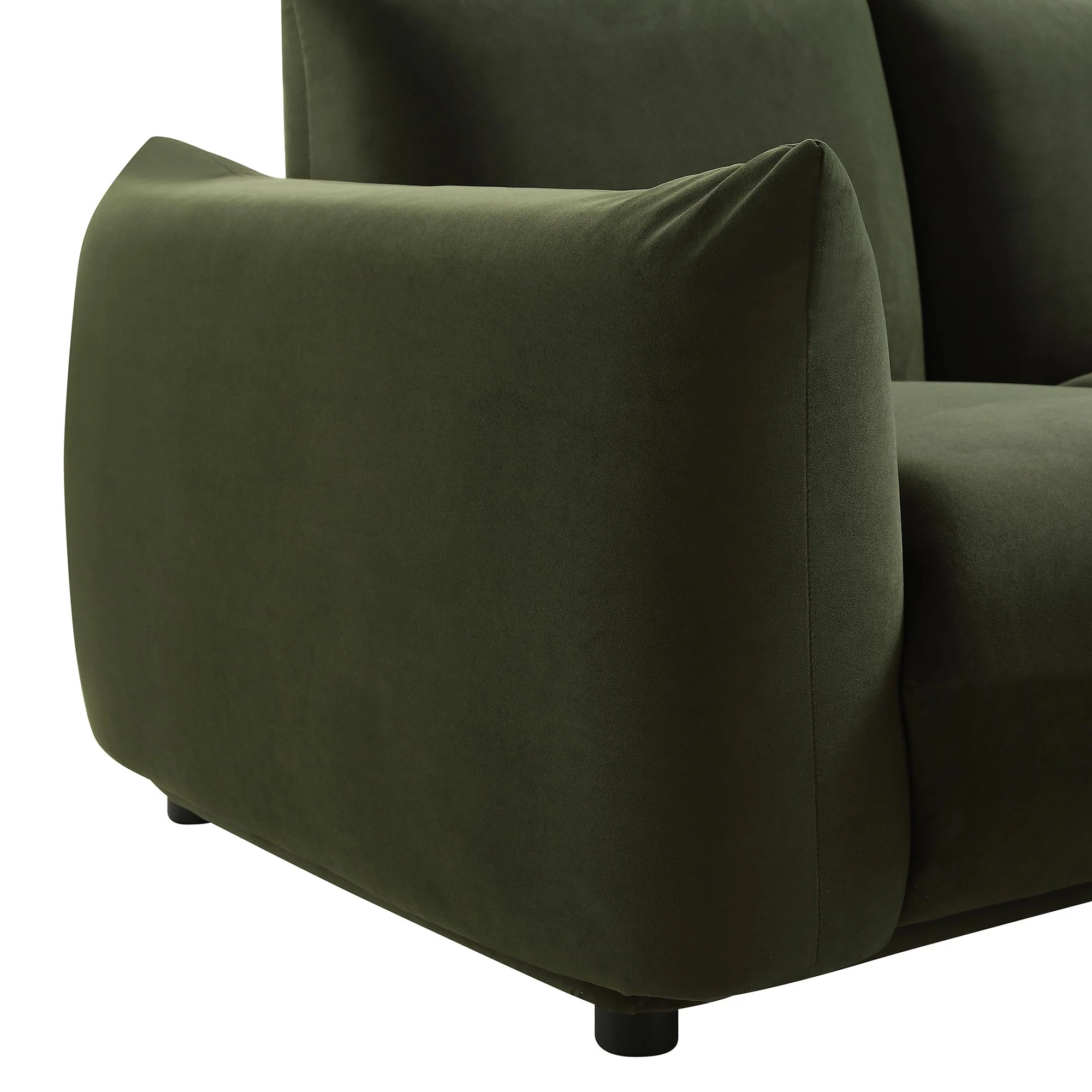 Gianni Two Seater Sofa, Moss Green Velvet - Image 12
