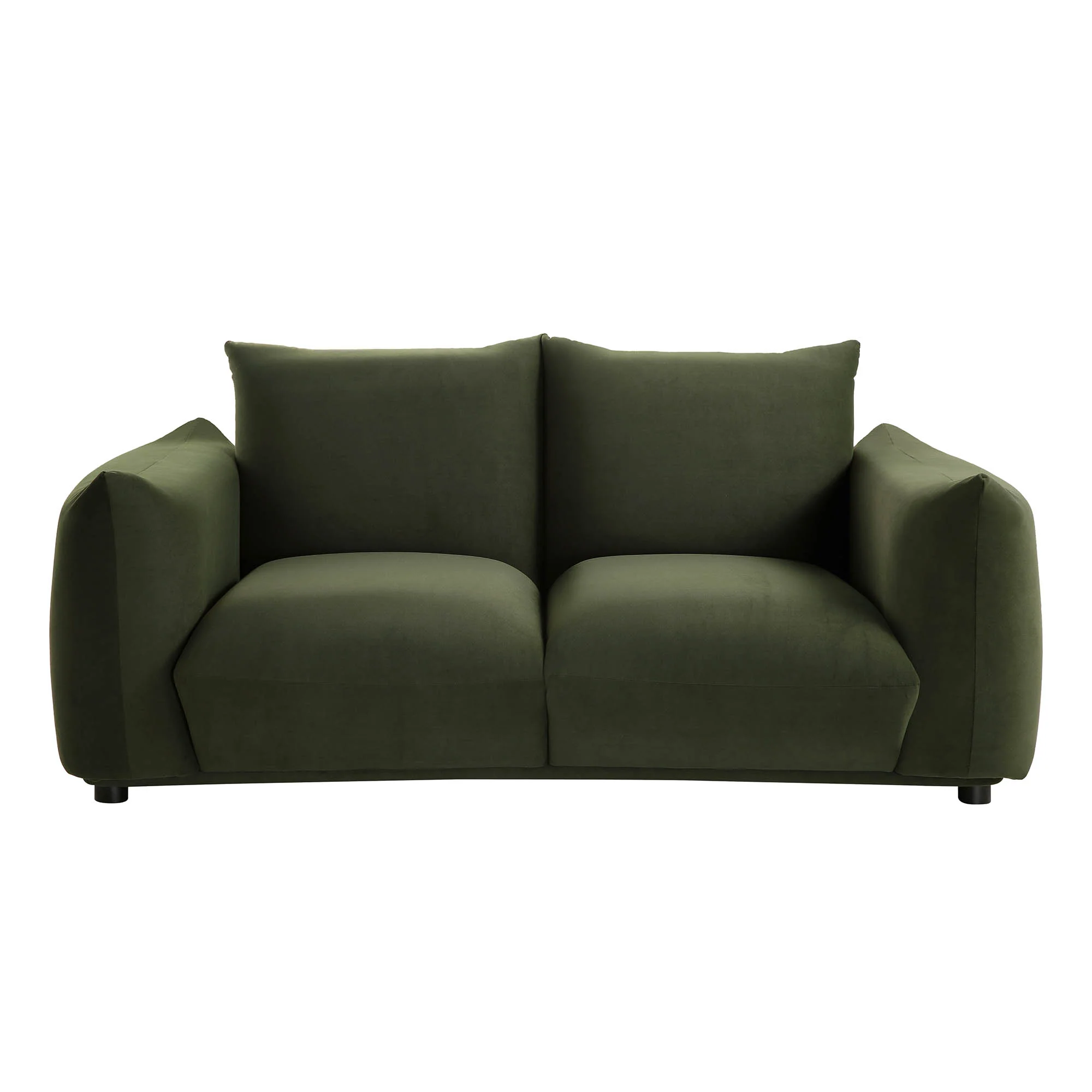 Gianni Two Seater Sofa, Moss Green Velvet - Image 5