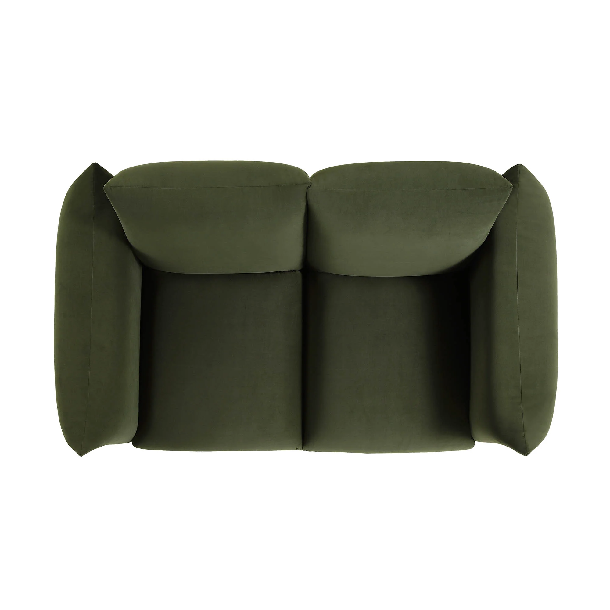 Gianni Two Seater Sofa, Moss Green Velvet - Image 9